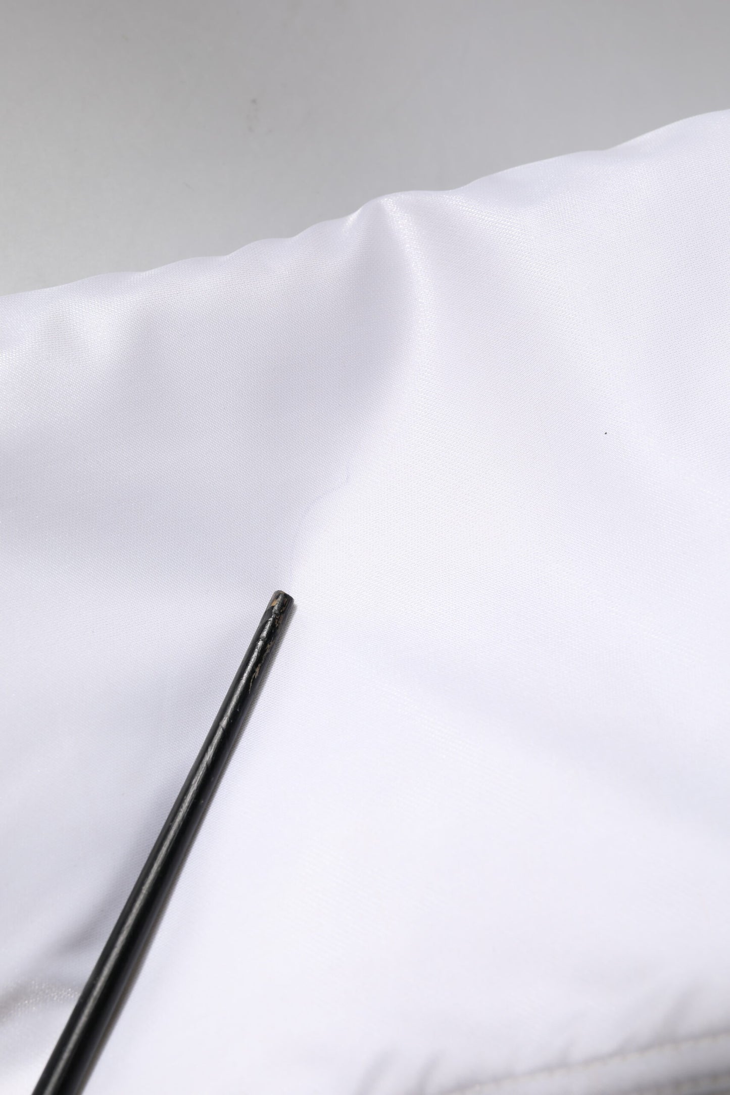 White Nylon Full Zip Cropped Bomber Jacket