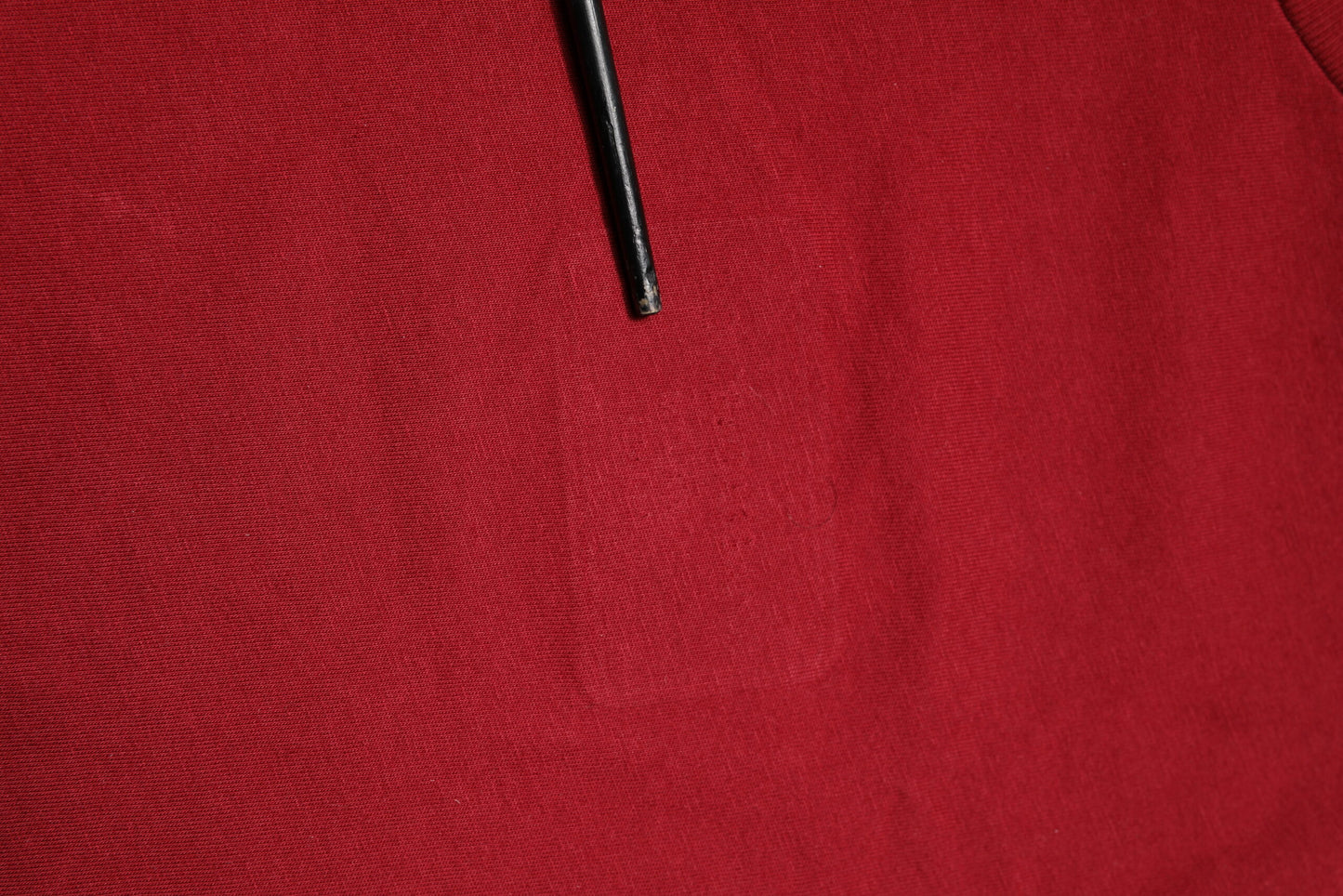 Red Cotton Short Sleeves Crew Neck T-shirt