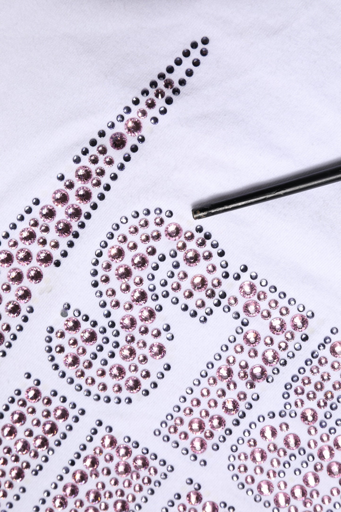 White Embellished CrewNeck Short Sleeve T-shirt