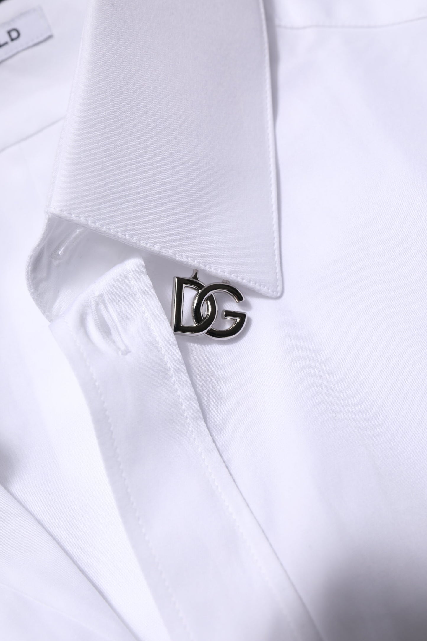 White Cotton GOLD Long Sleeves Formal Shirt