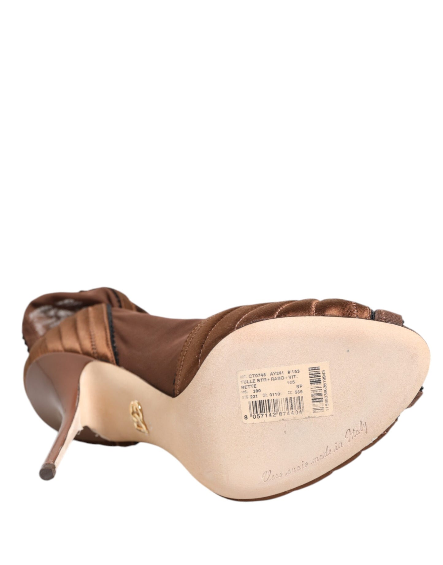 Brown Bette High Heeled Ankle Boots Shoes