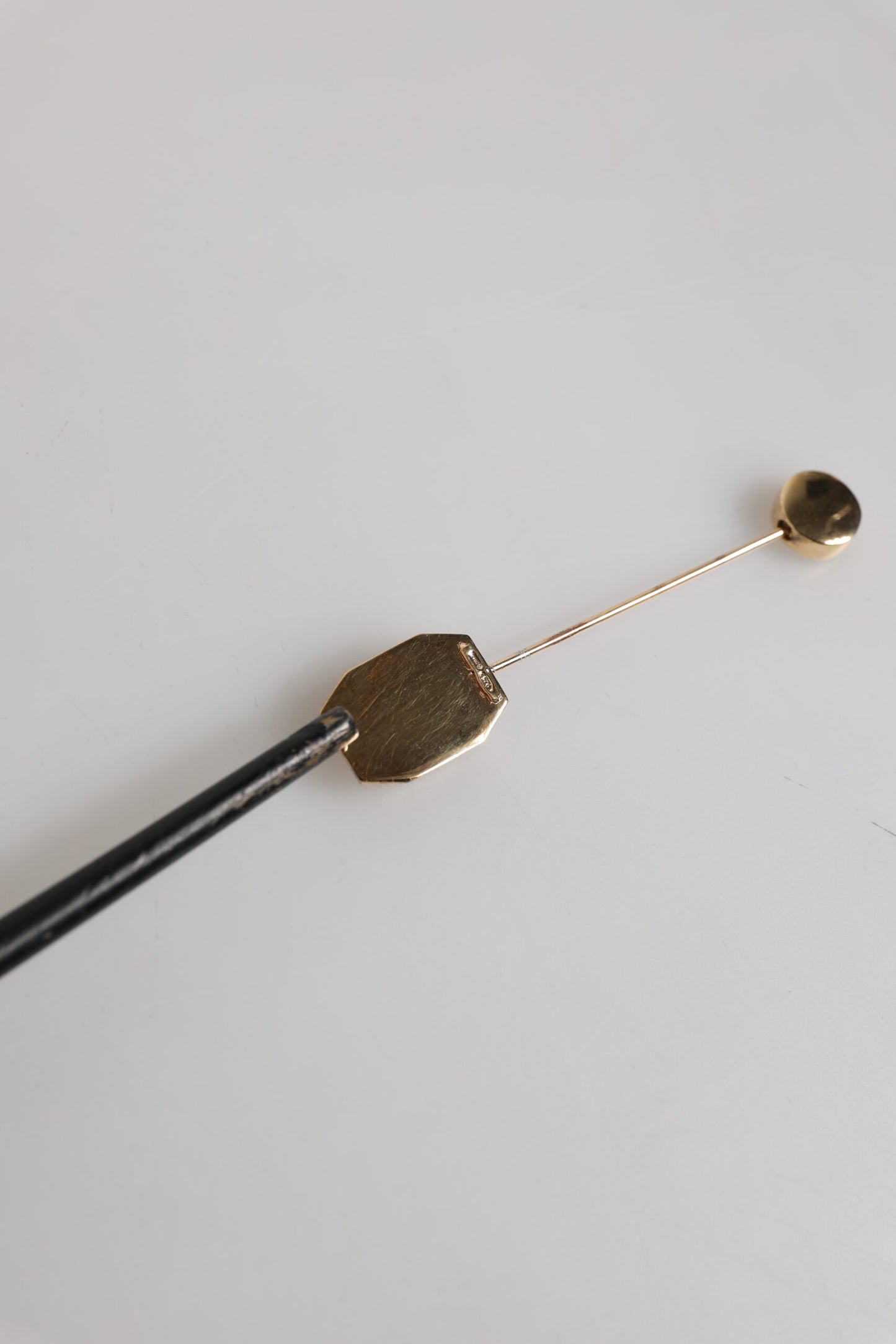 Rhinestone Embellished Sterling Silver Collar Brooch Pin