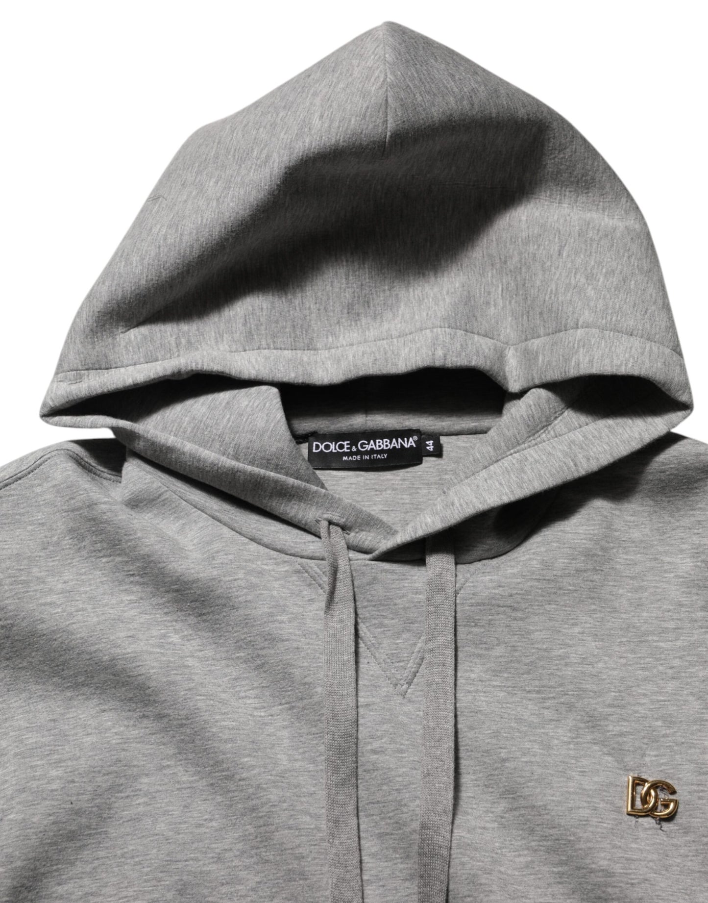 Gray Logo Cotton Hooded Sweatshirt Sweater