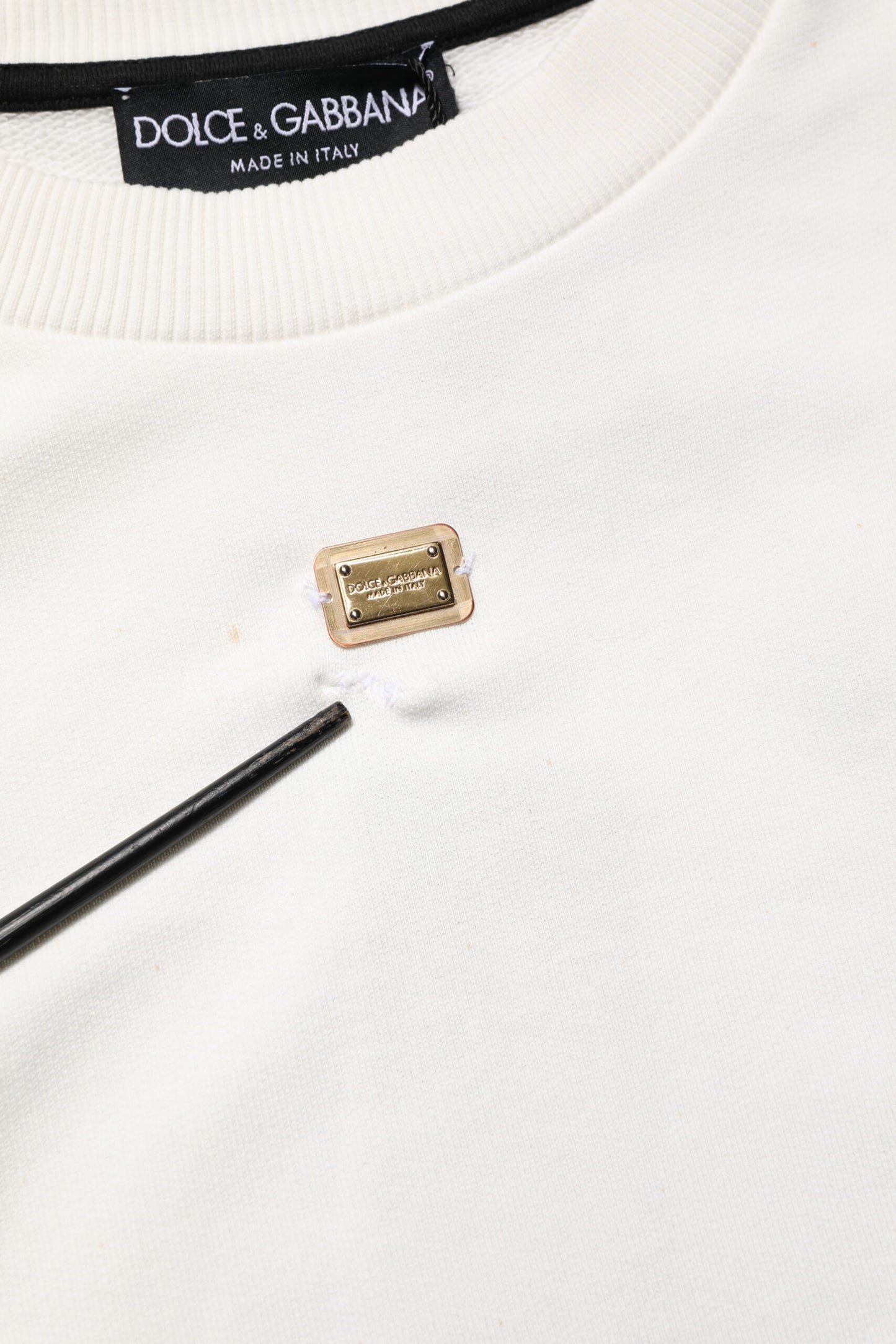 White DG Logo Crew Neck Sweatshirt Sweater