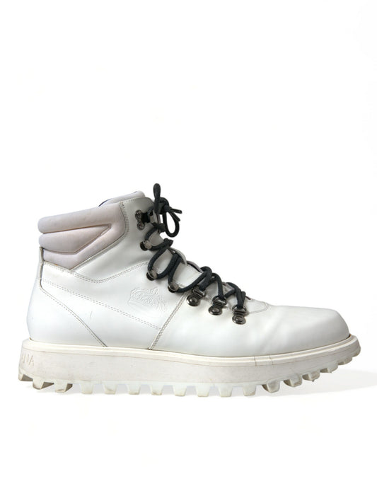 White Vulcano Trekking Ankle Boots Shoes