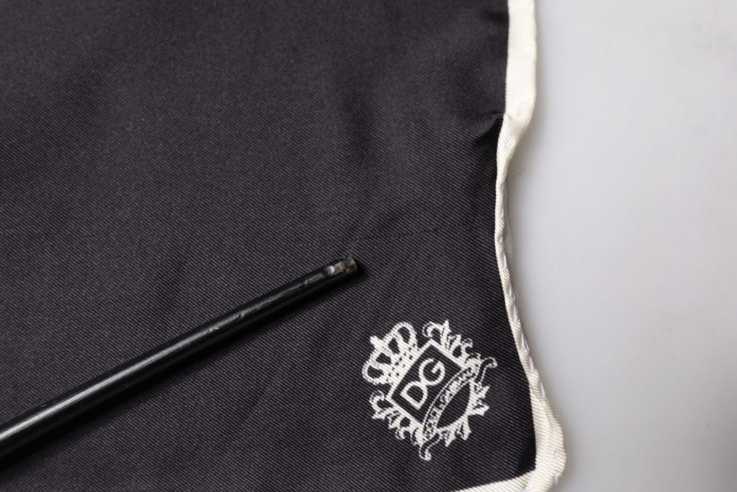 Black Crown Logo Square Handkerchief Scarf
