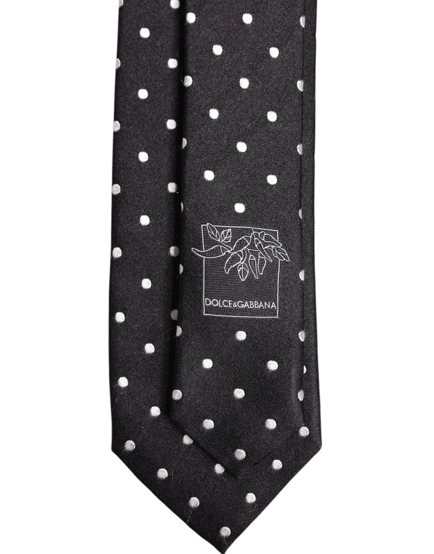 Black Polka Dots Silk Adjustable Necktie Tie