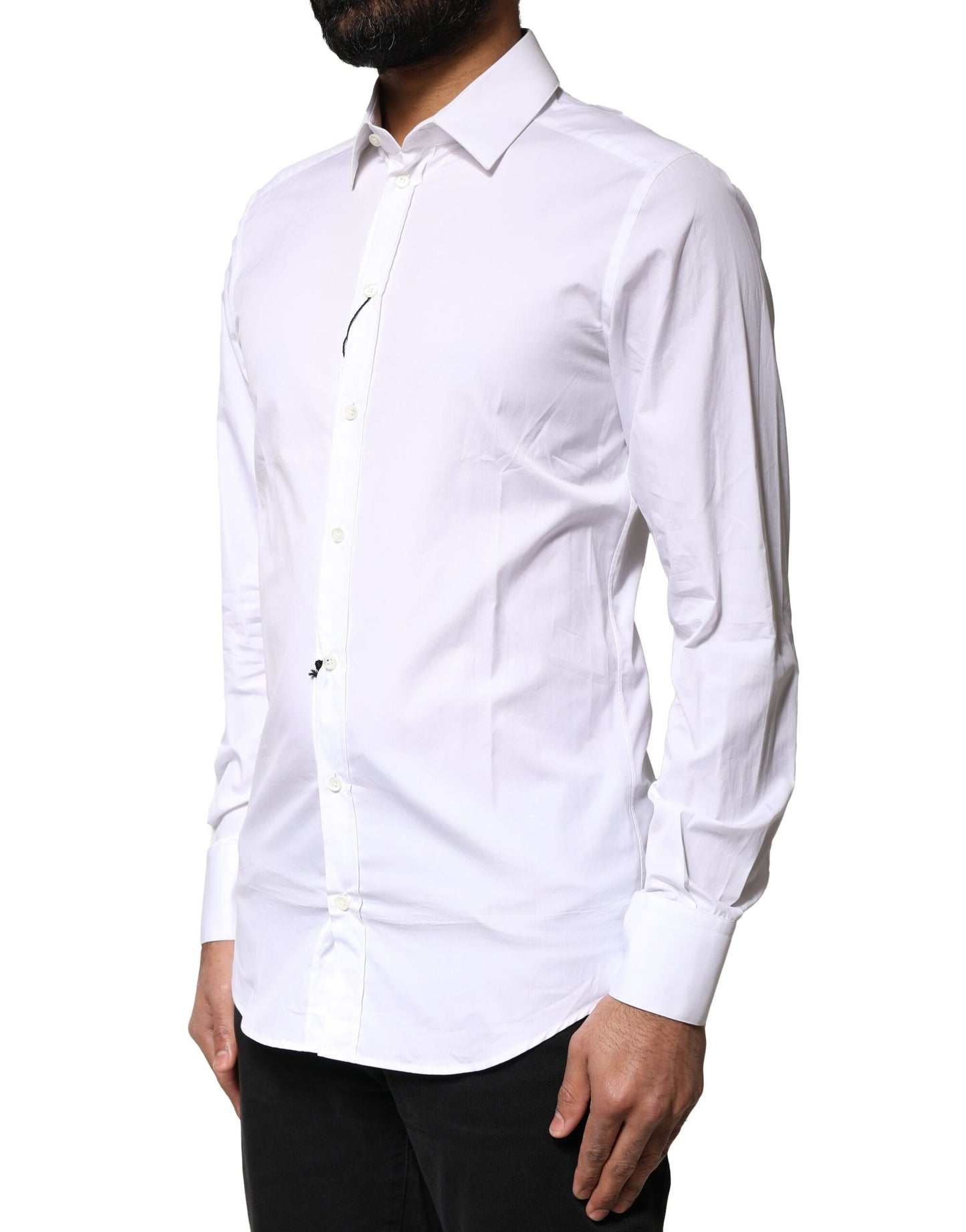 White GOLD Cotton Long Sleeves Men Dress Shirt