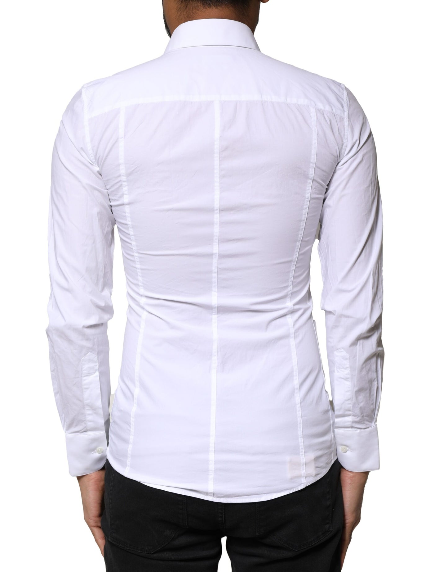 White SICILIA Cotton Formal Men Dress Shirt