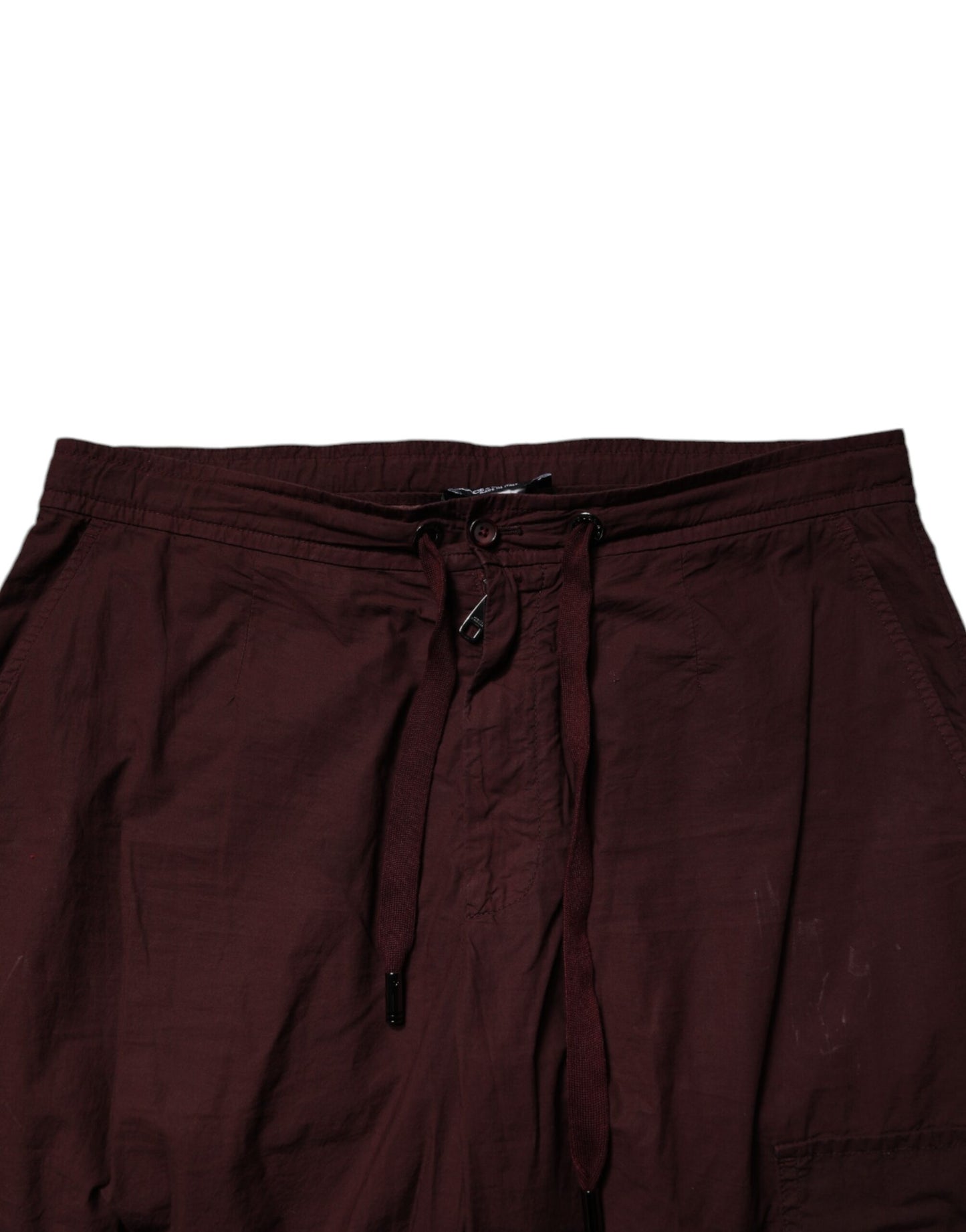 Maroon Cotton Cargo Jogger Sweatpants Pants