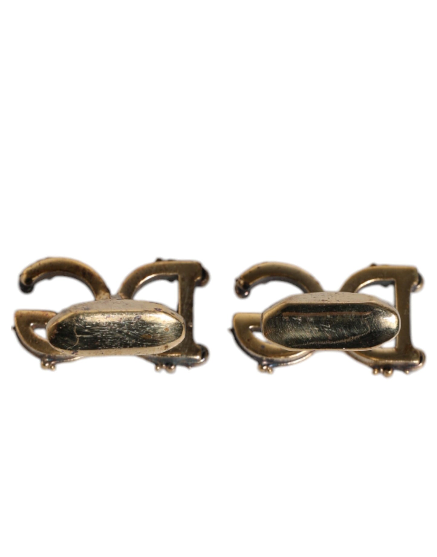 Gold Tone 925 Sterling Silver DG Logo Accessory Cufflink