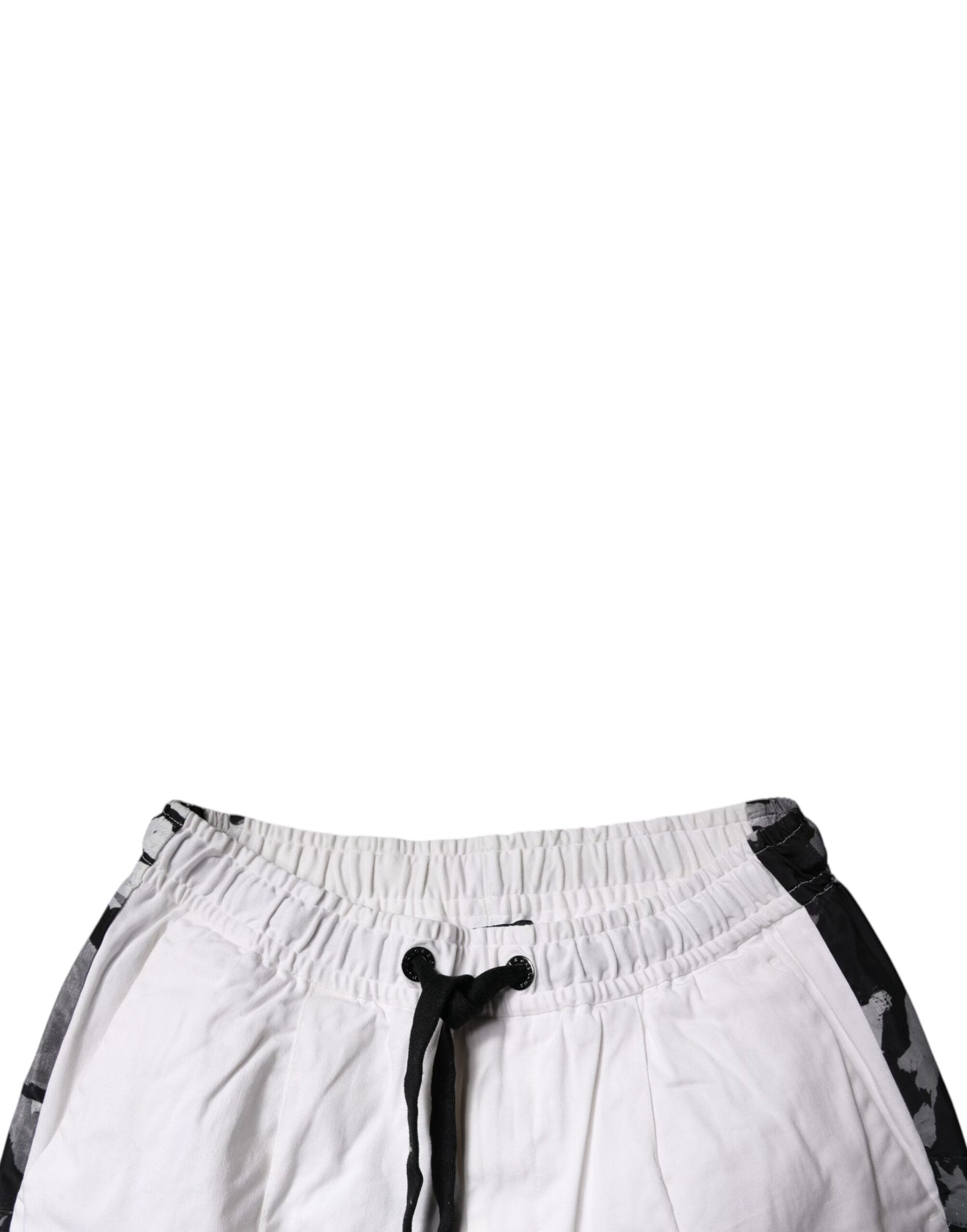 White Cotton Cargo Jogger Sweatpants Pants