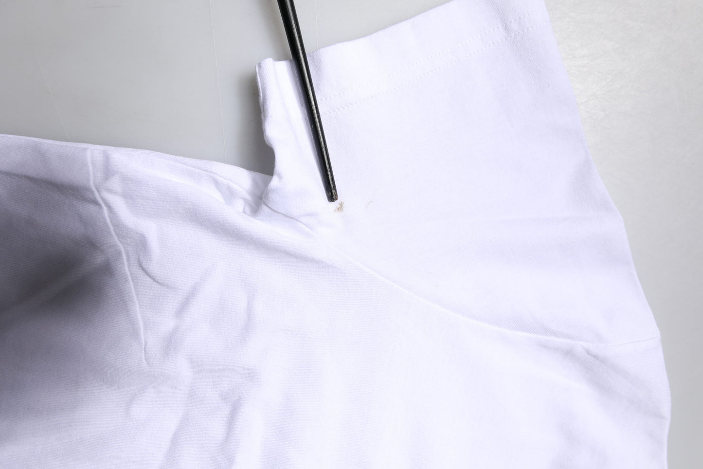 White Printed Round Neck Top Cotton T-shirt