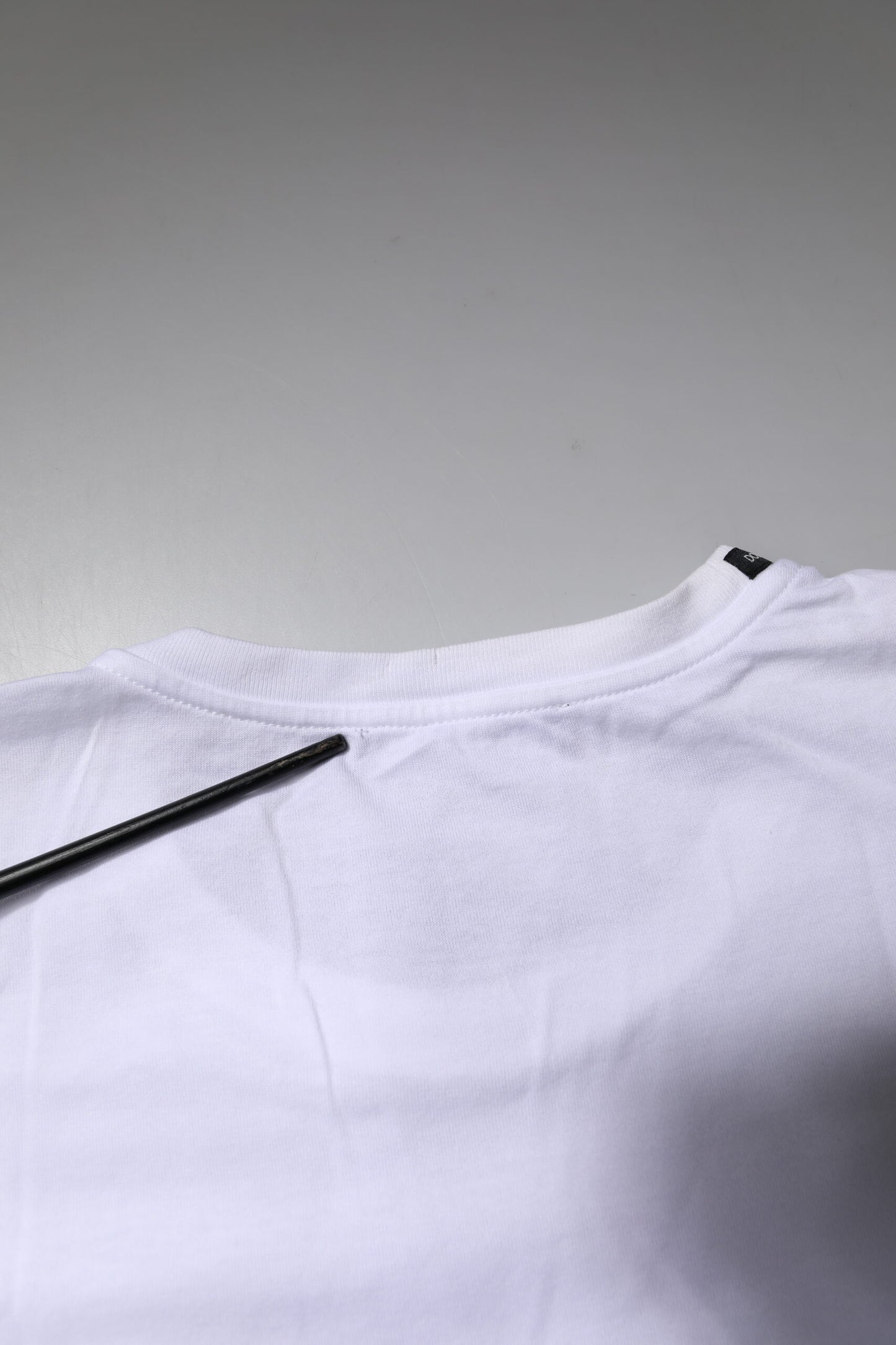 White Short Sleeves Round Neck Top T-shirt