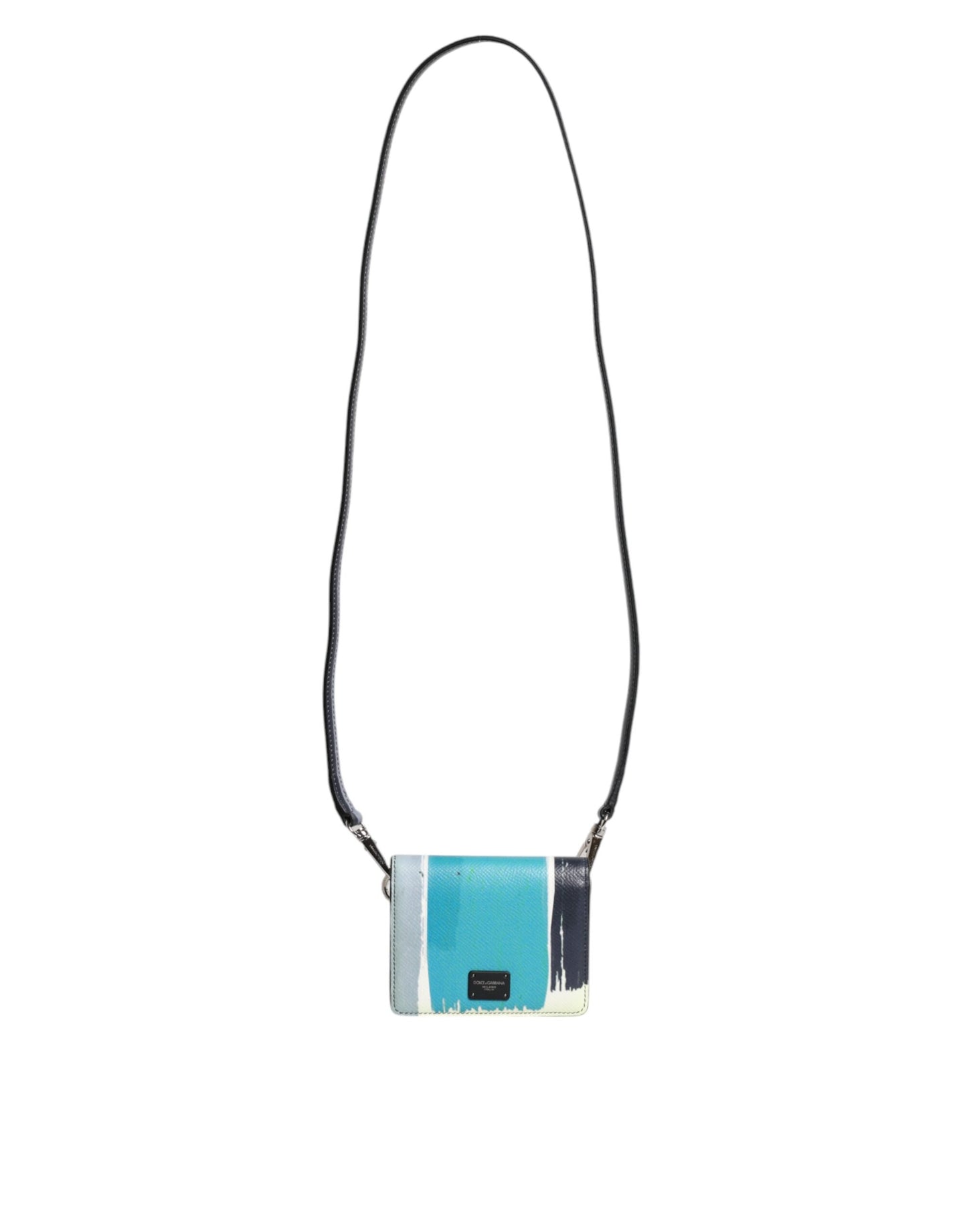 Multicolor Leather DG Logo Bifold Card Holder Wallet