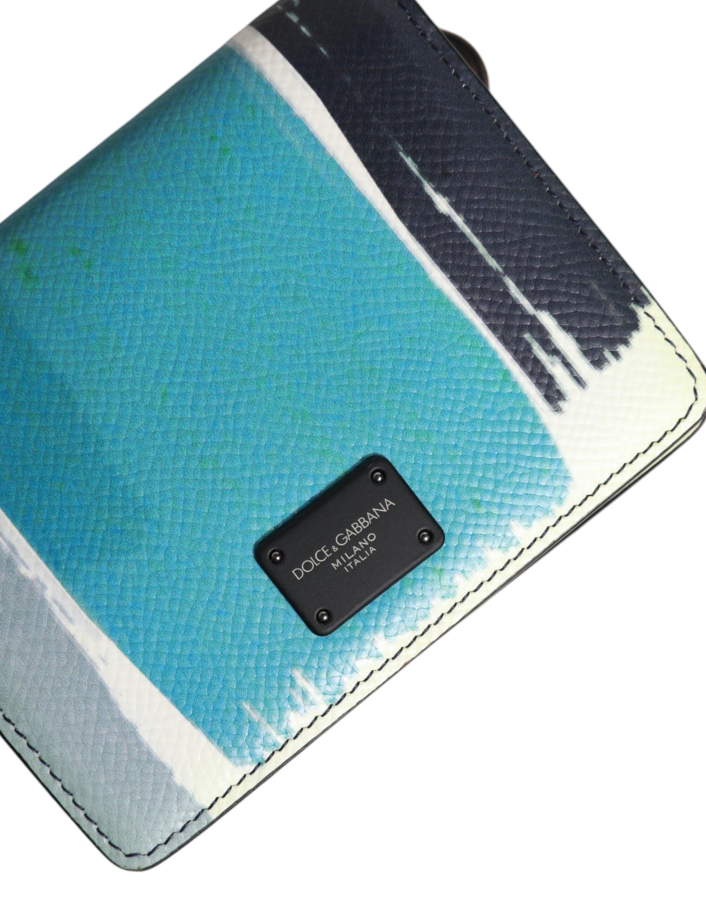 Multicolor Leather DG Logo Bifold Card Holder Wallet