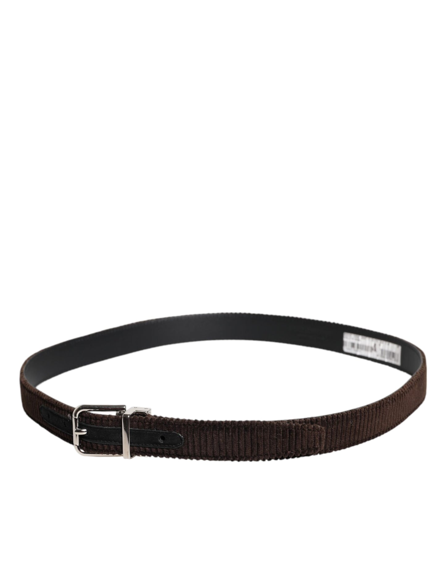 Brown Velvet Metal Buckle Classic Belt