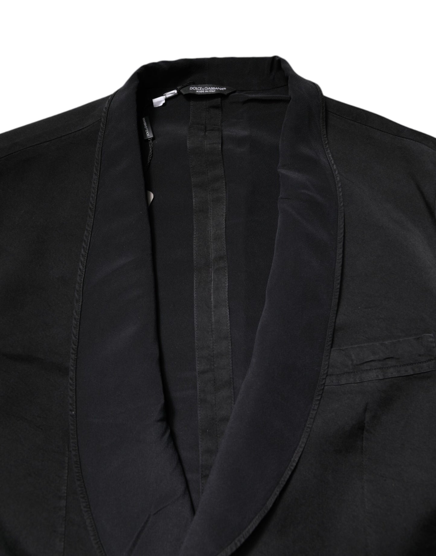 Black Silk Single Breasted Coat Blazer Suit