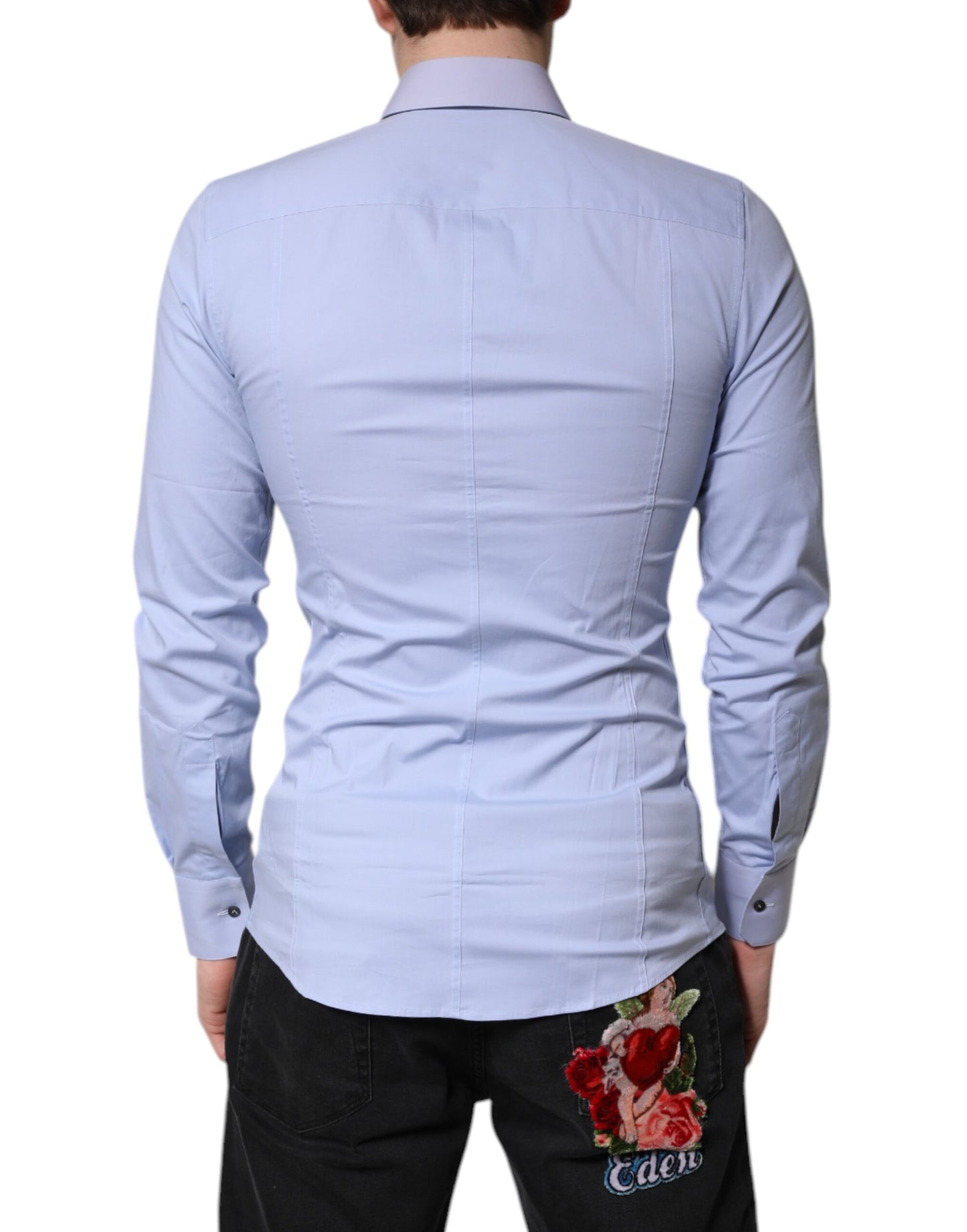 Light Blue Cotton SICILIA Dress Formal Shirt
