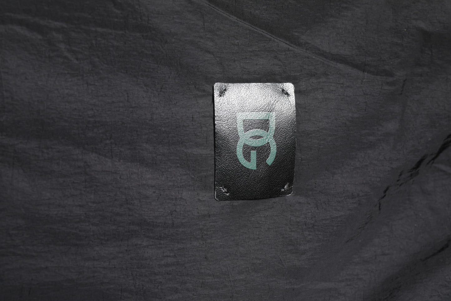 Black Nylon Logo Full Zip Bomber Jacket