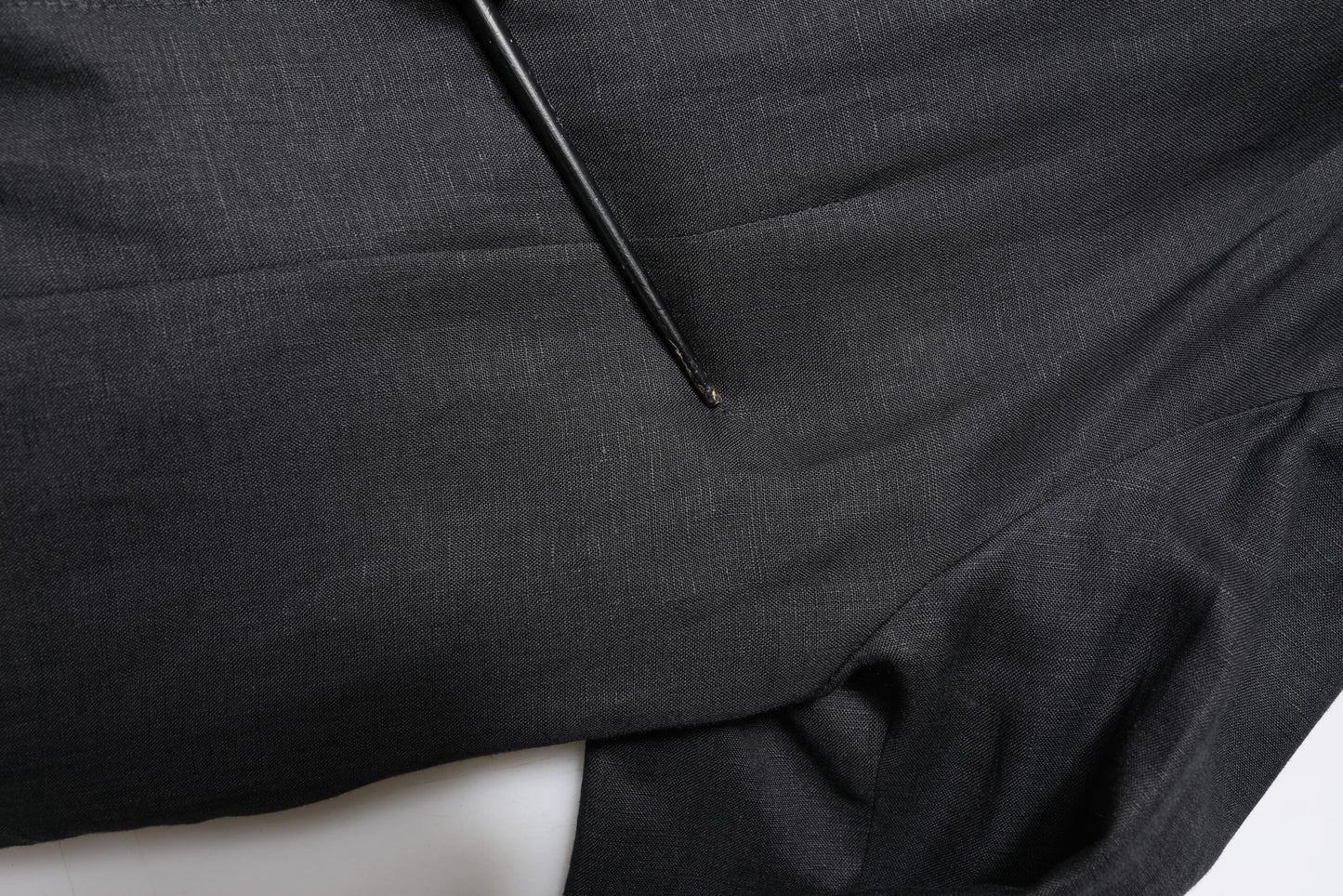 Black Linen Single Breasted Men Coat Blazer