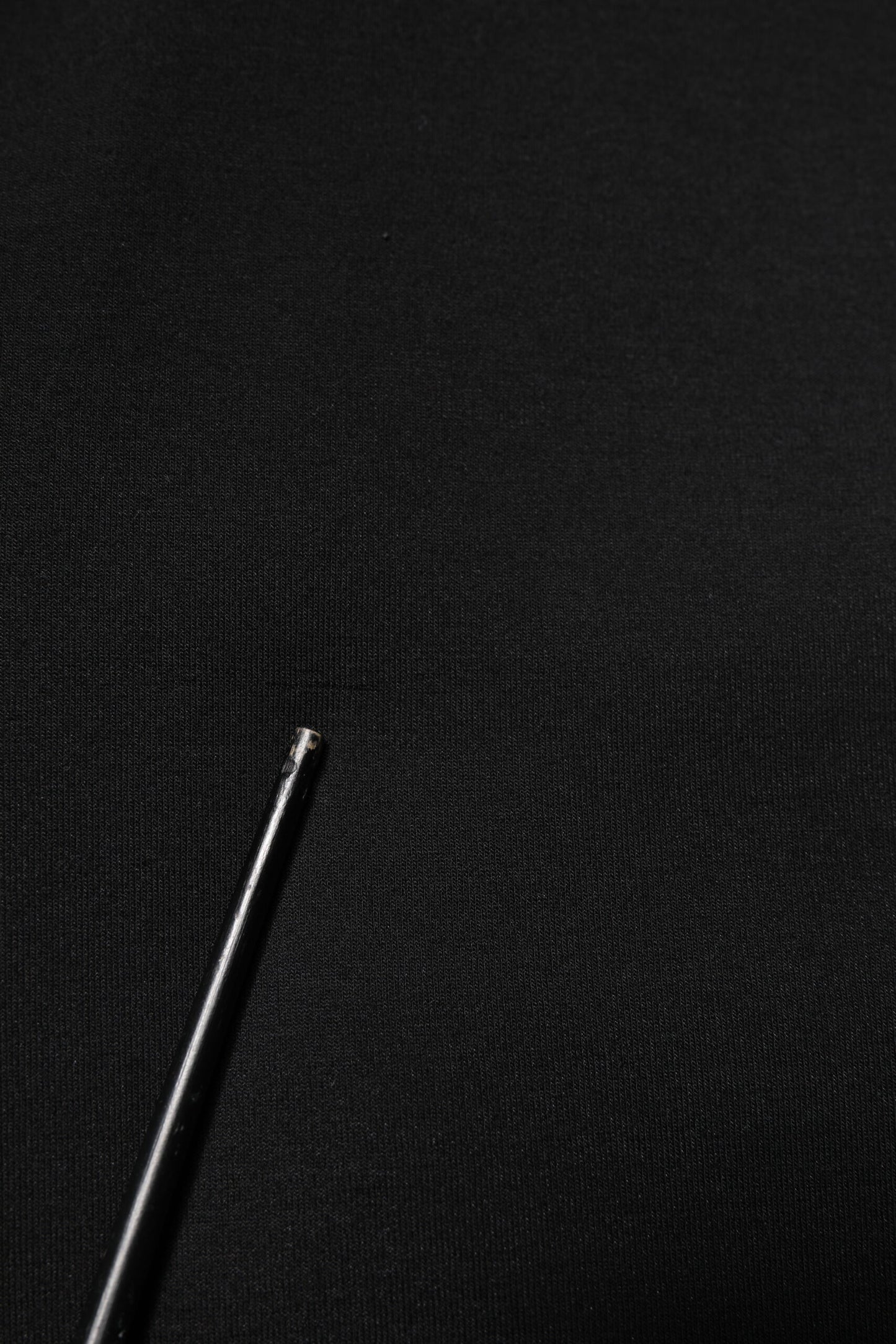 Black Cotton DG Crew Neck Pullover Sweater