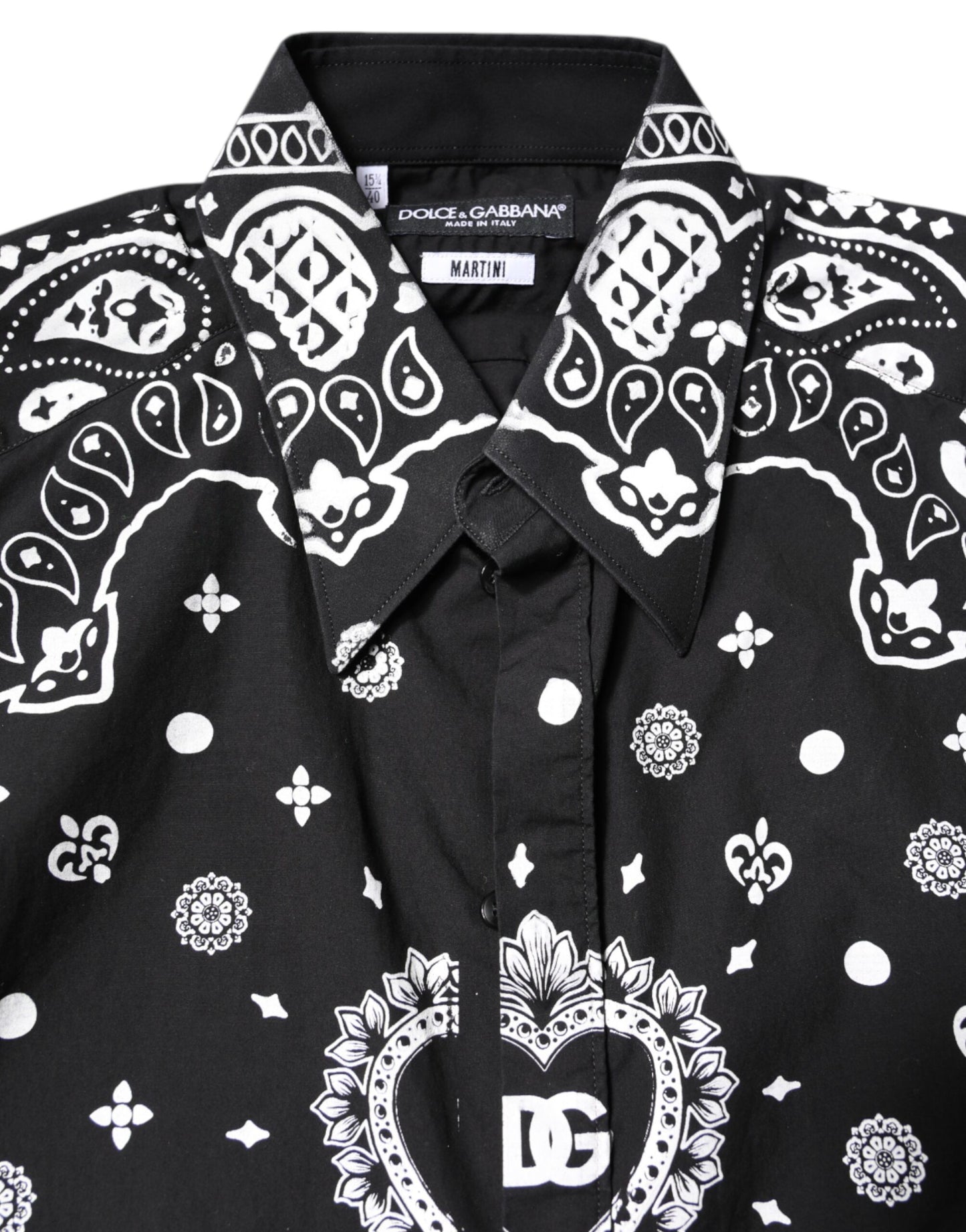 Black White Bandana MARTINI Casual Shirt