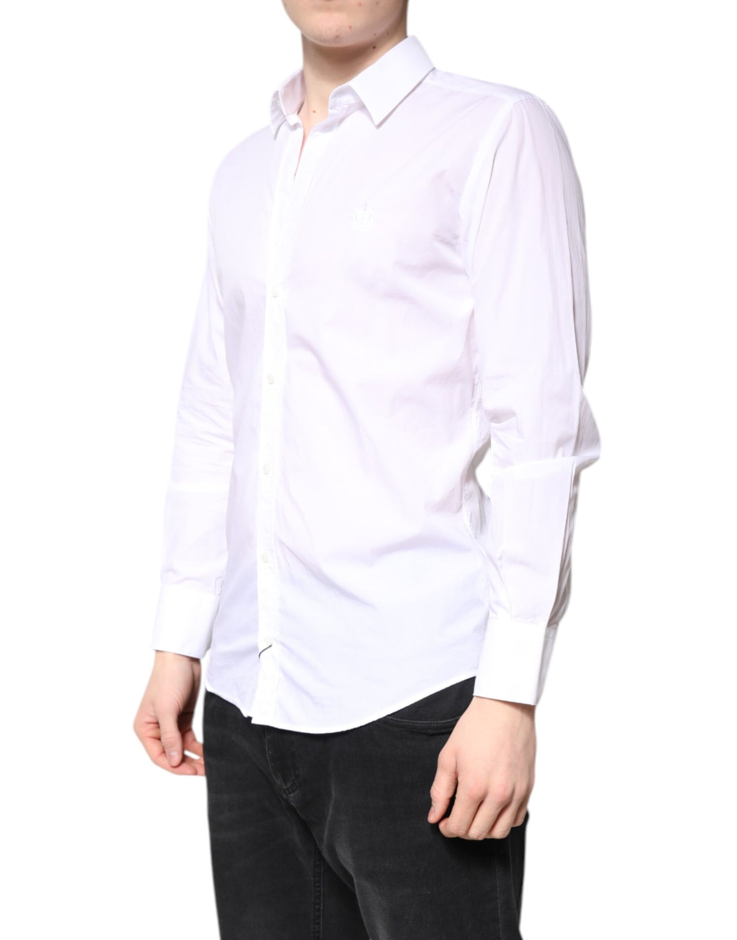 White MARTINI Cotton Men Formal Dress Shirt