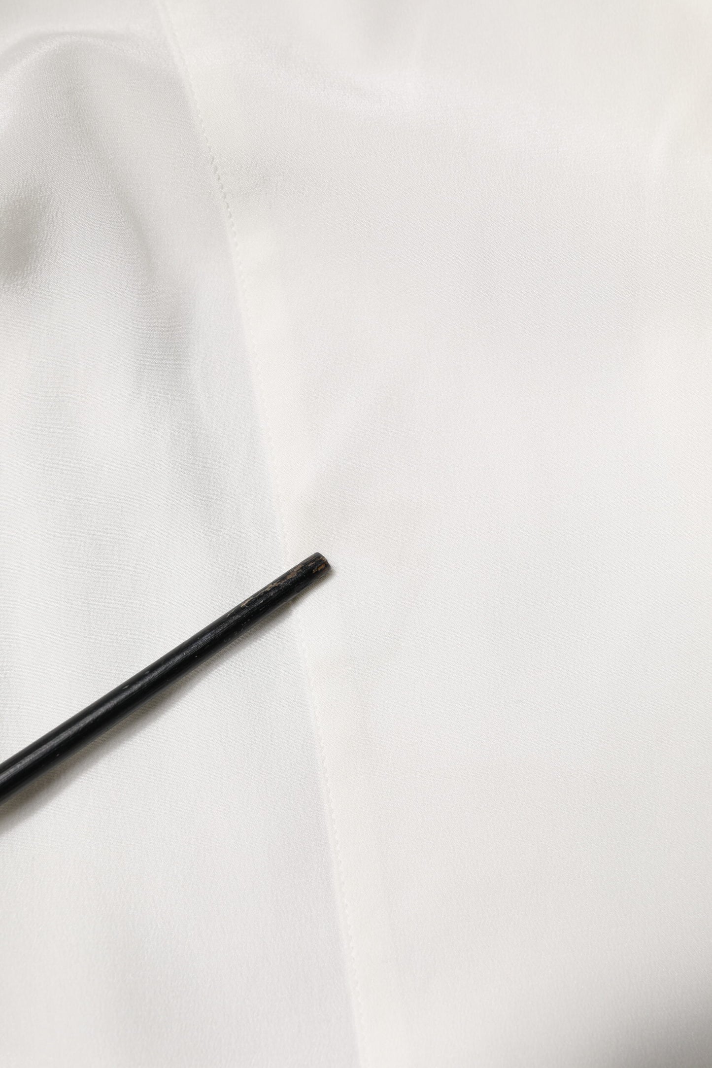 White Silk GOLD Dress Formal Collared Shirt