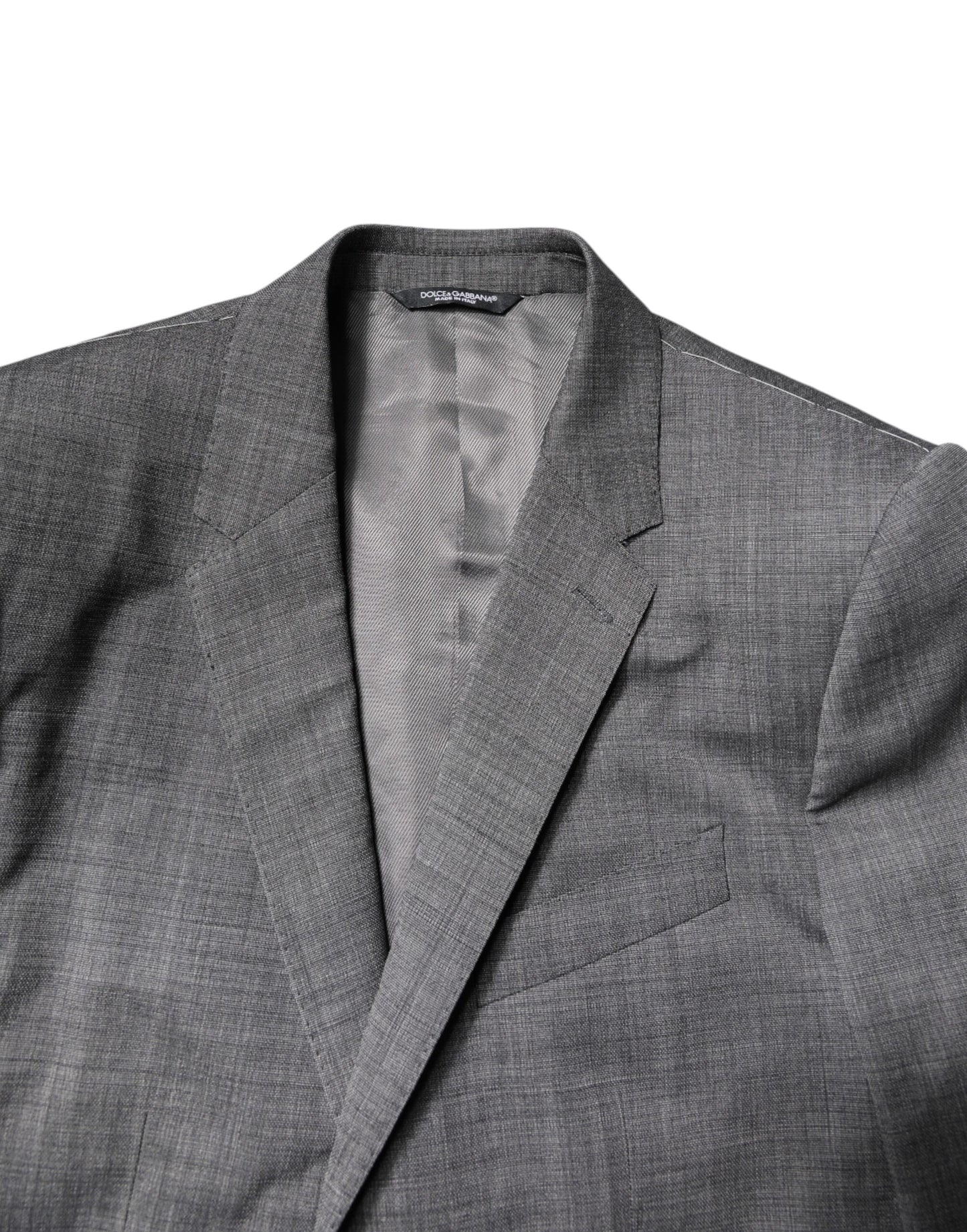 Gray Wool Single Breasted 2 Piece Suit