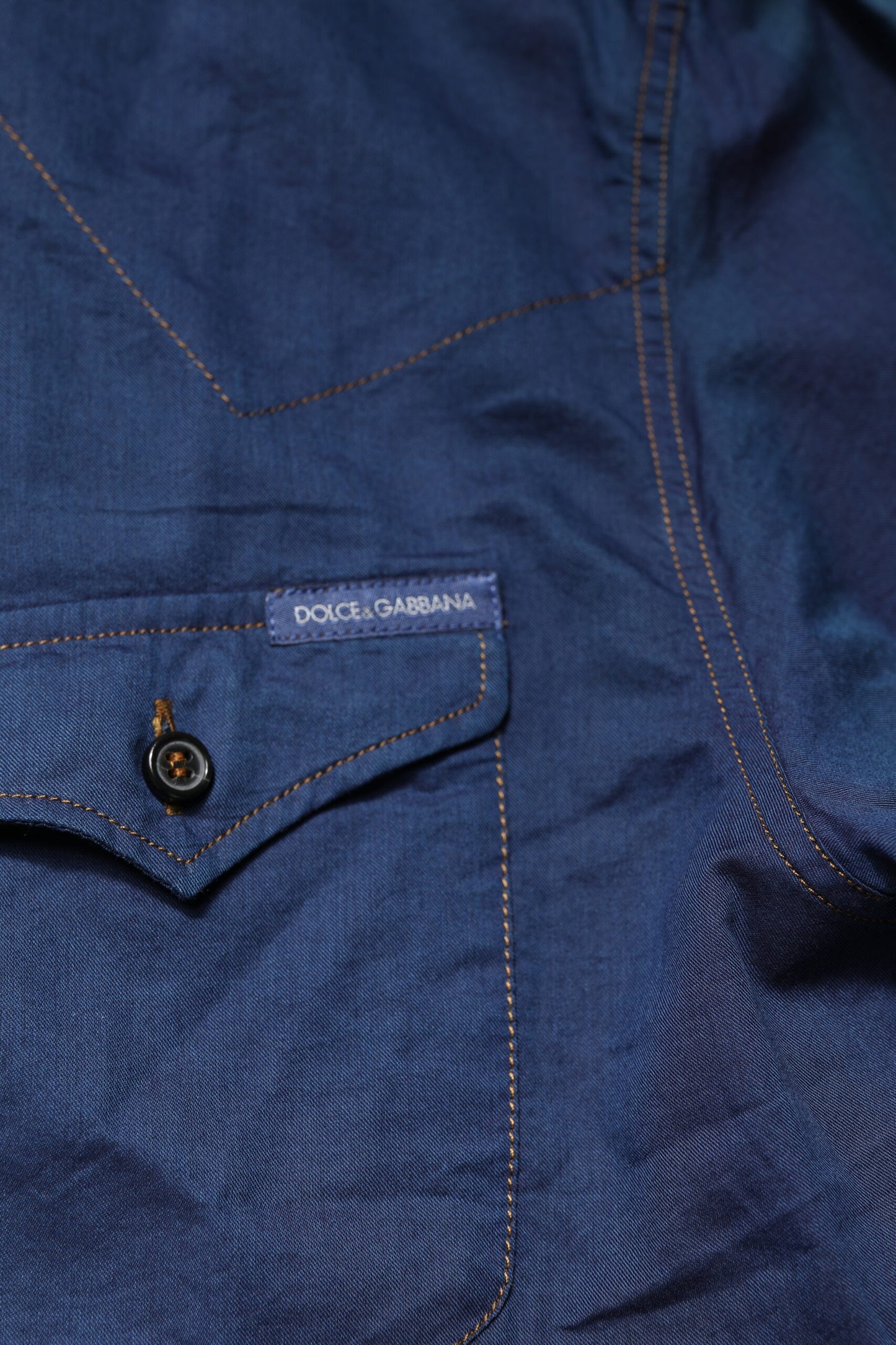 Blue Cotton GOLD Long Sleeves Casual Shirt