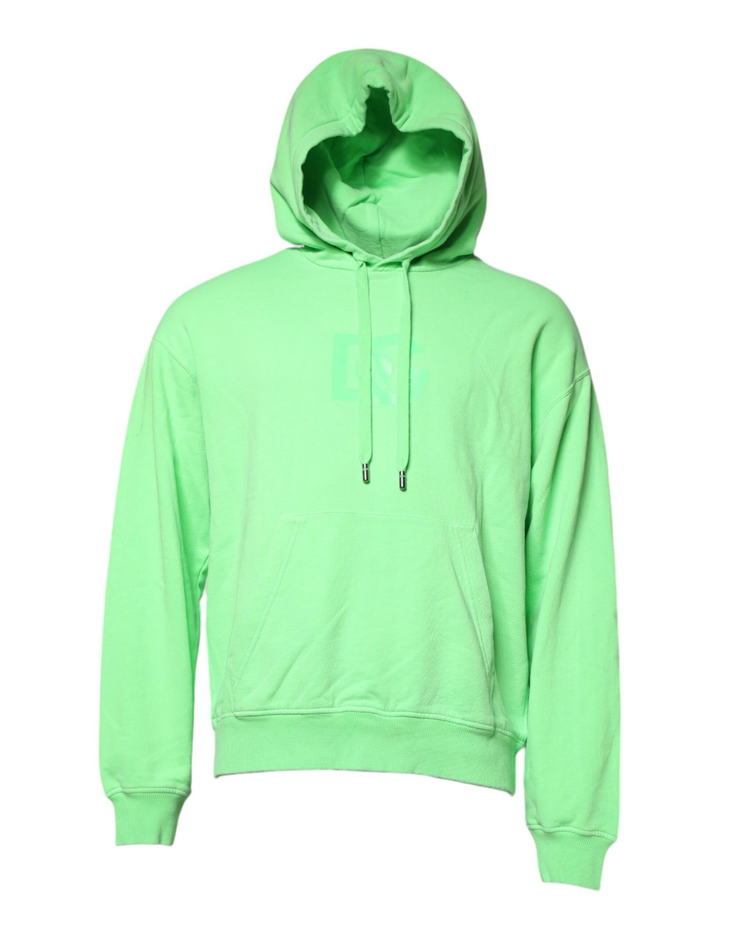 Green Cotton DG Logo Print Hooded Sweater