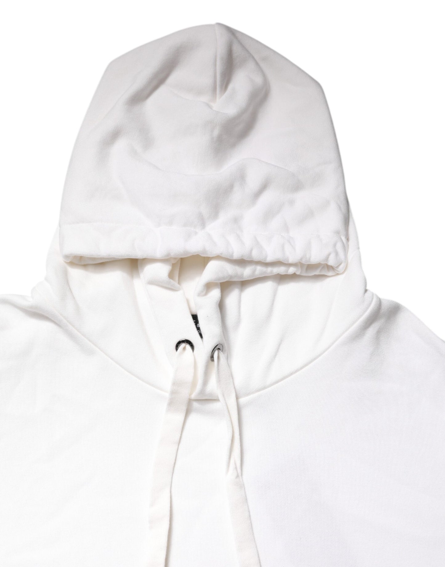 White Embossed Logo Hooded Sweatshirt Sweater