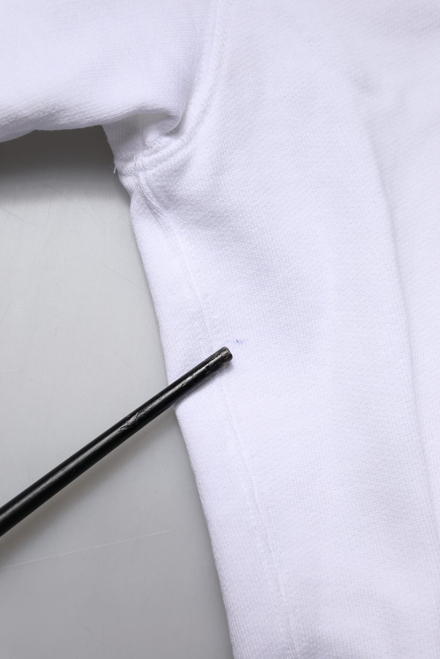 White Logo Cotton Crew Neck Pullover Sweater