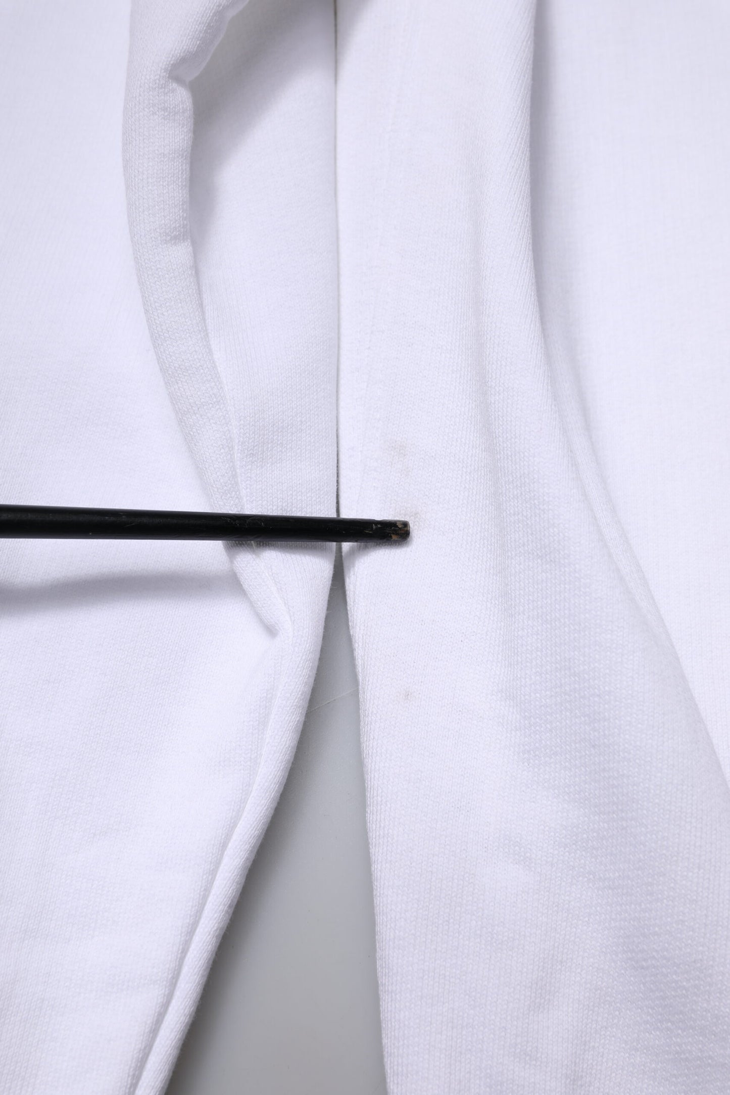 White Logo Cotton Crew Neck Pullover Sweater