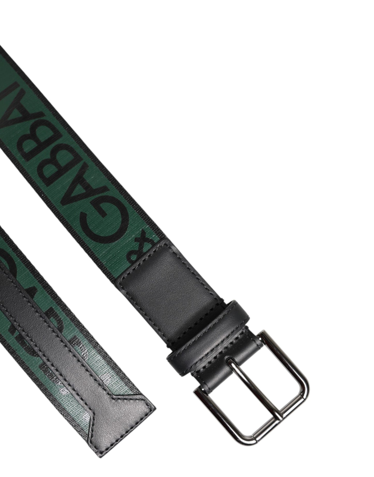 Green Black Polyester DG Logo Buckle Belt
