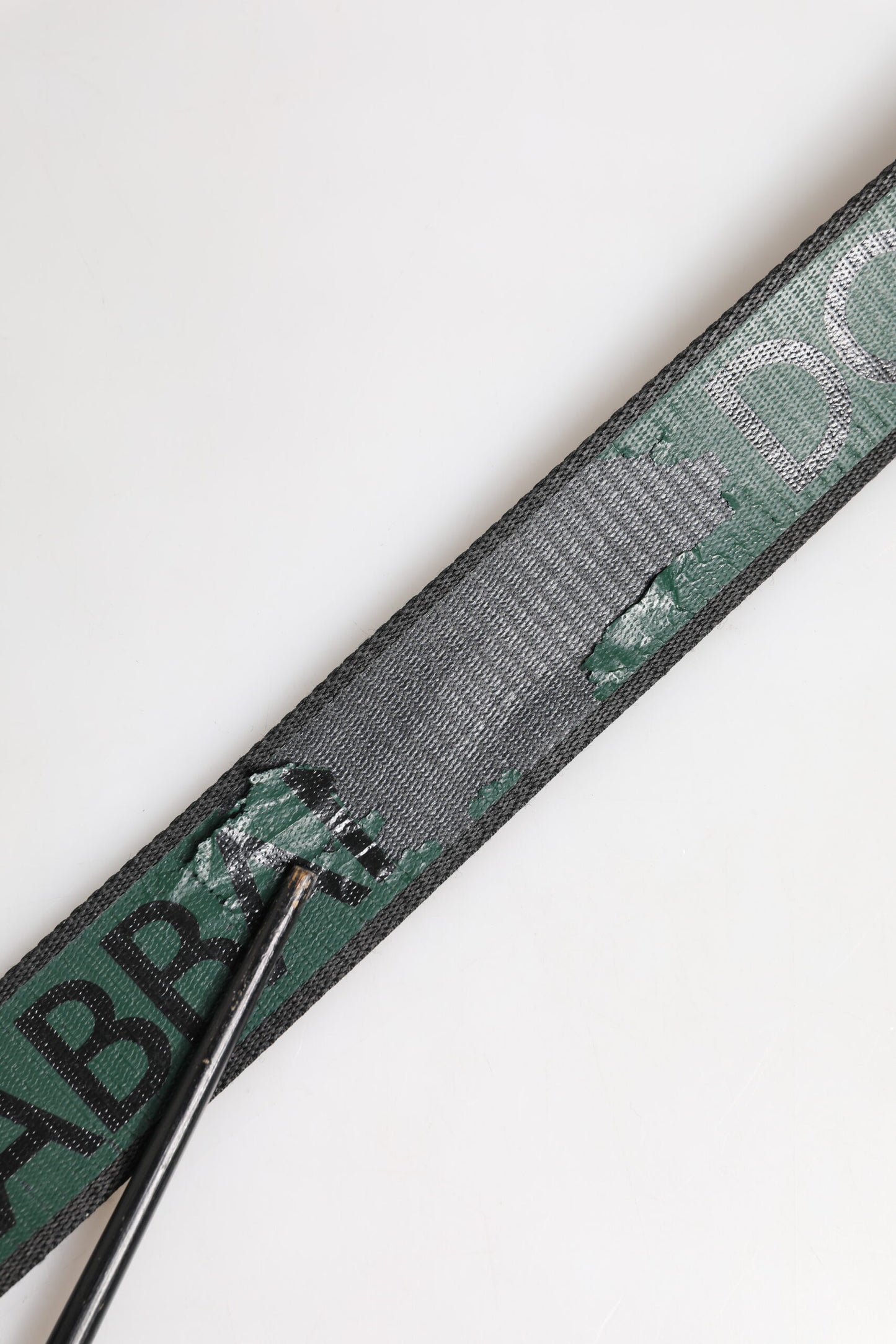 Green Black Polyester DG Logo Buckle Belt