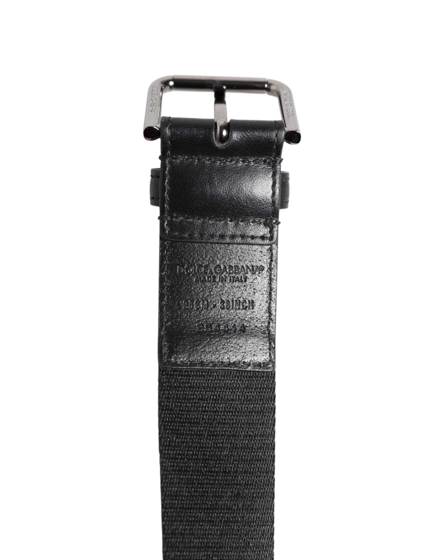 Black Blue DG Logo Silver Metal Buckle Belt