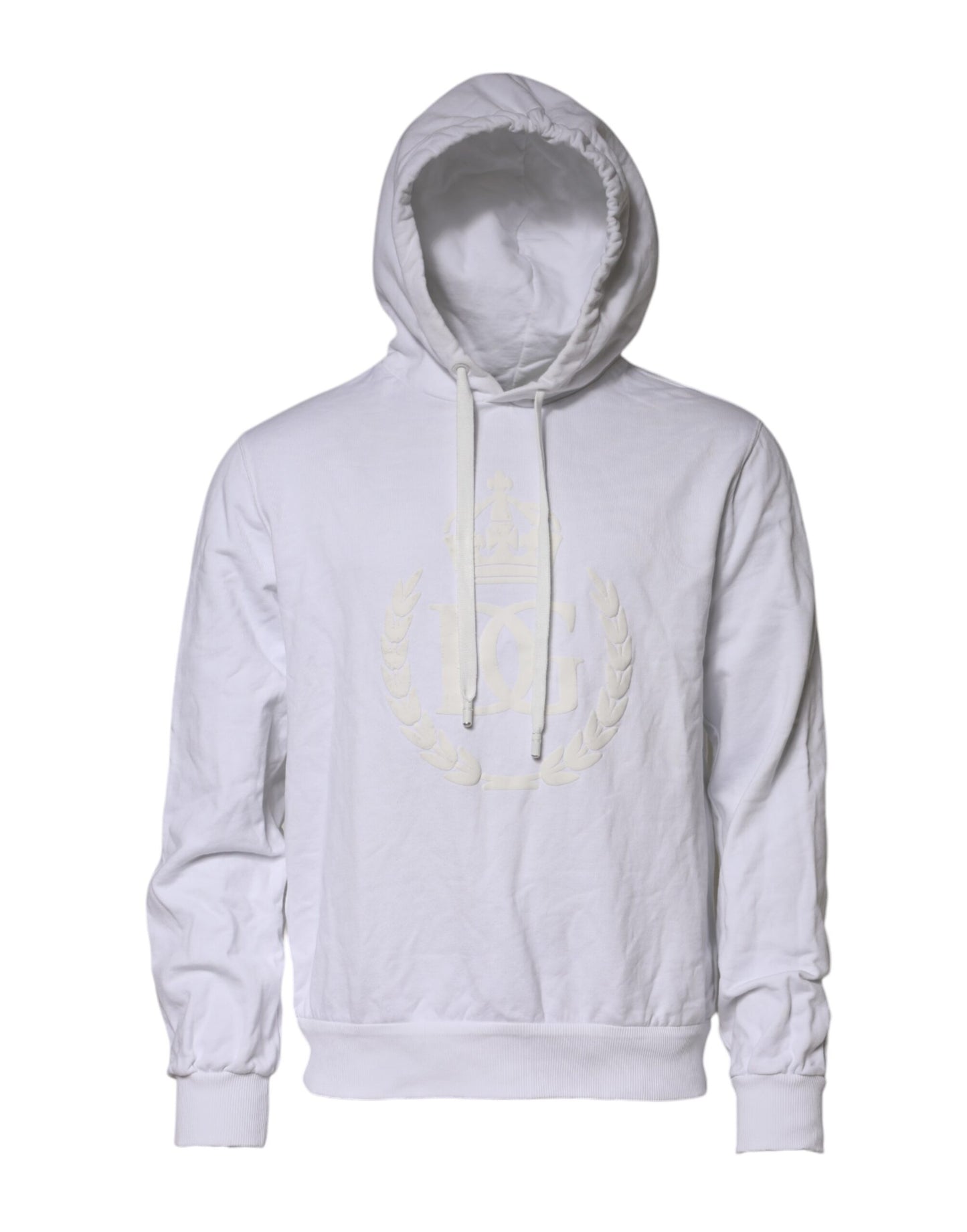 White Embossed Logo Hooded Sweatshirt Sweater