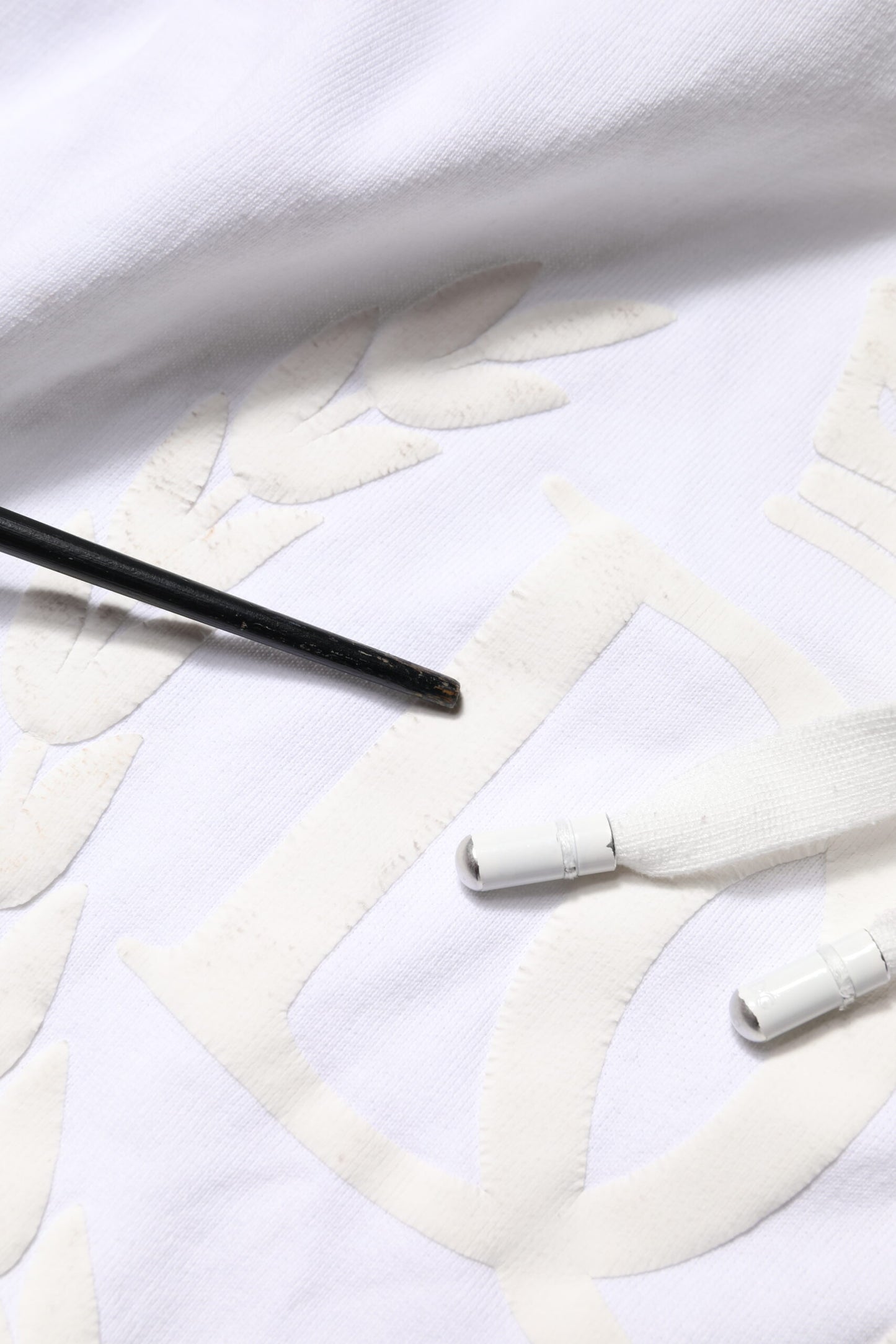 White Embossed Logo Hooded Sweatshirt Sweater