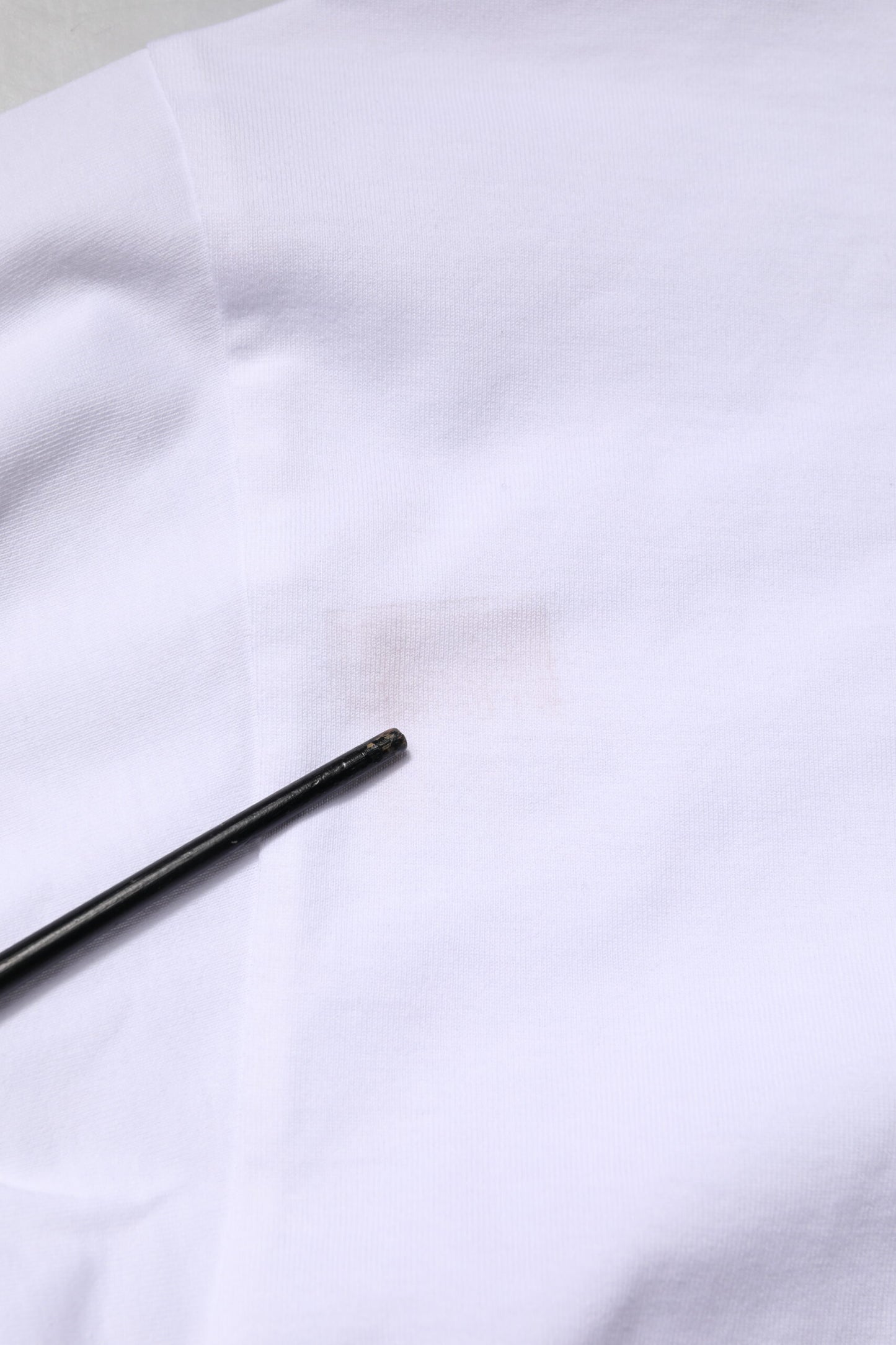 White Cotton Logo Print Crew Neck T-shirt