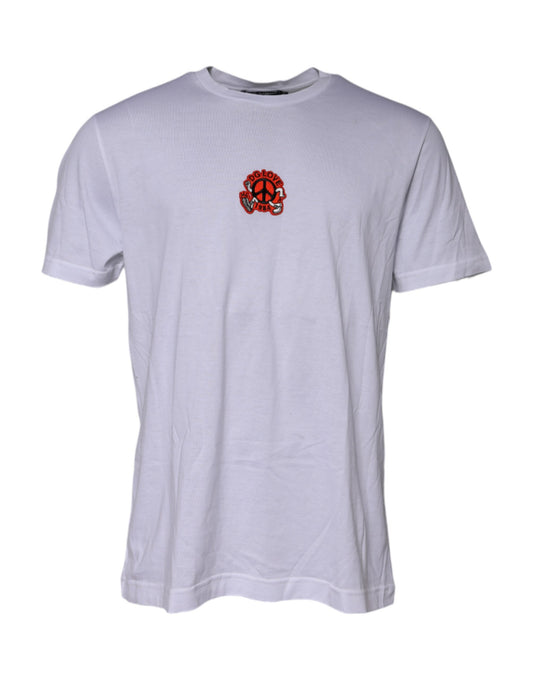 White DG LOVE Patch Short Sleeves T-shirt