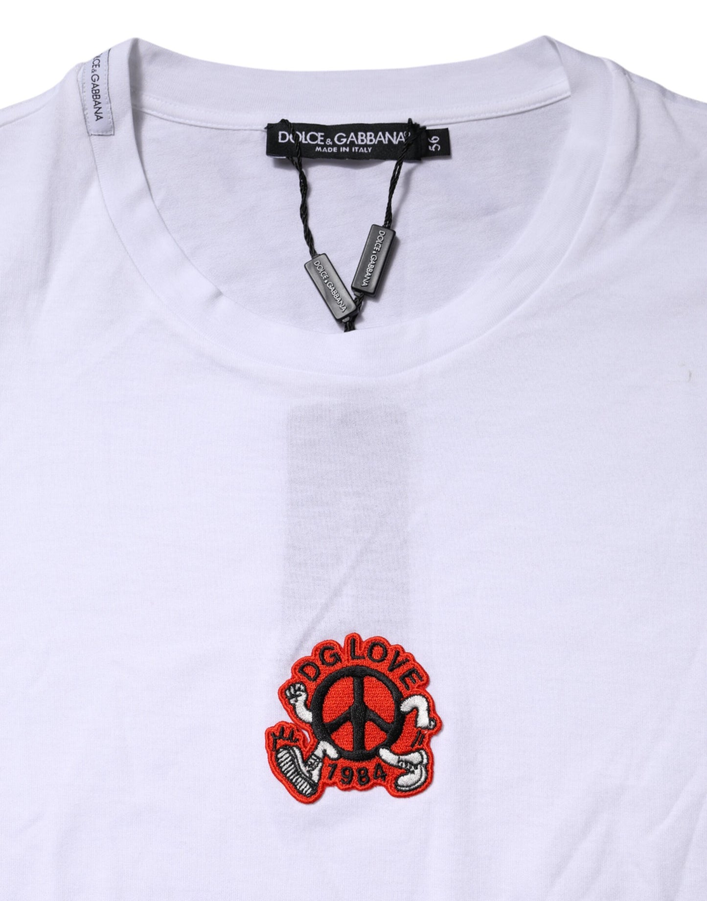White DG LOVE Patch Short Sleeves T-shirt