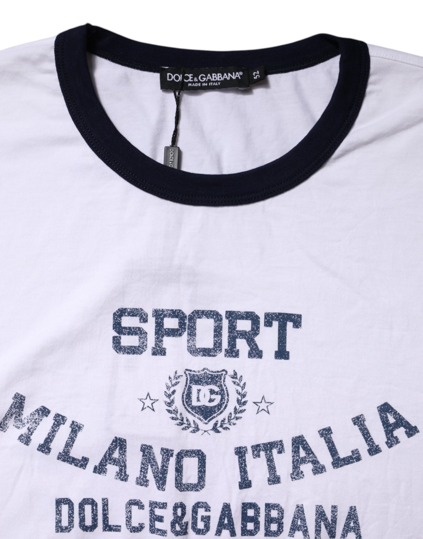 White DG Logo Print Short Sleeve T-shirt