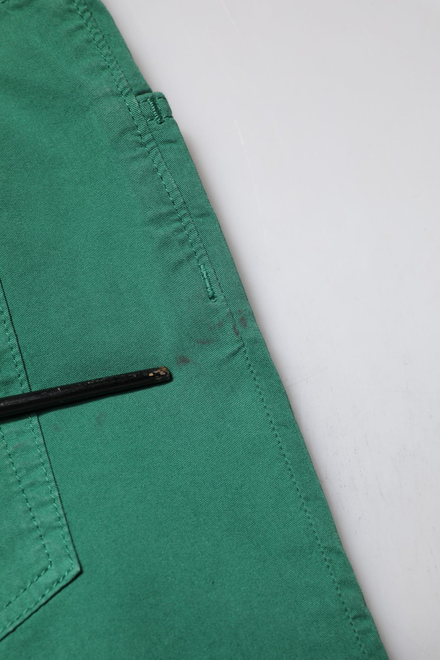 Green Cotton Stretch Skinny Men Denim Jeans