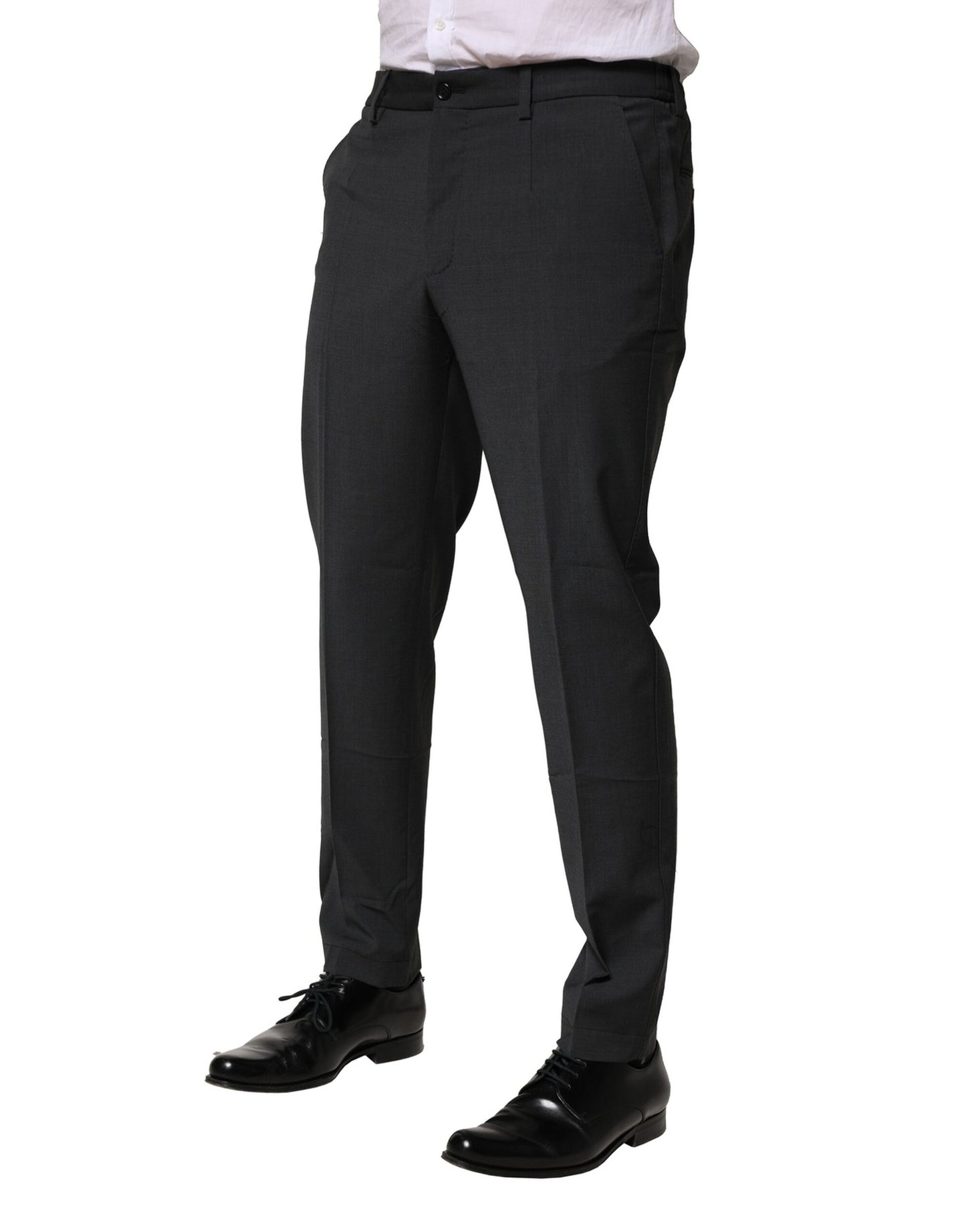 Black Wool Dress Slim Formal Pants