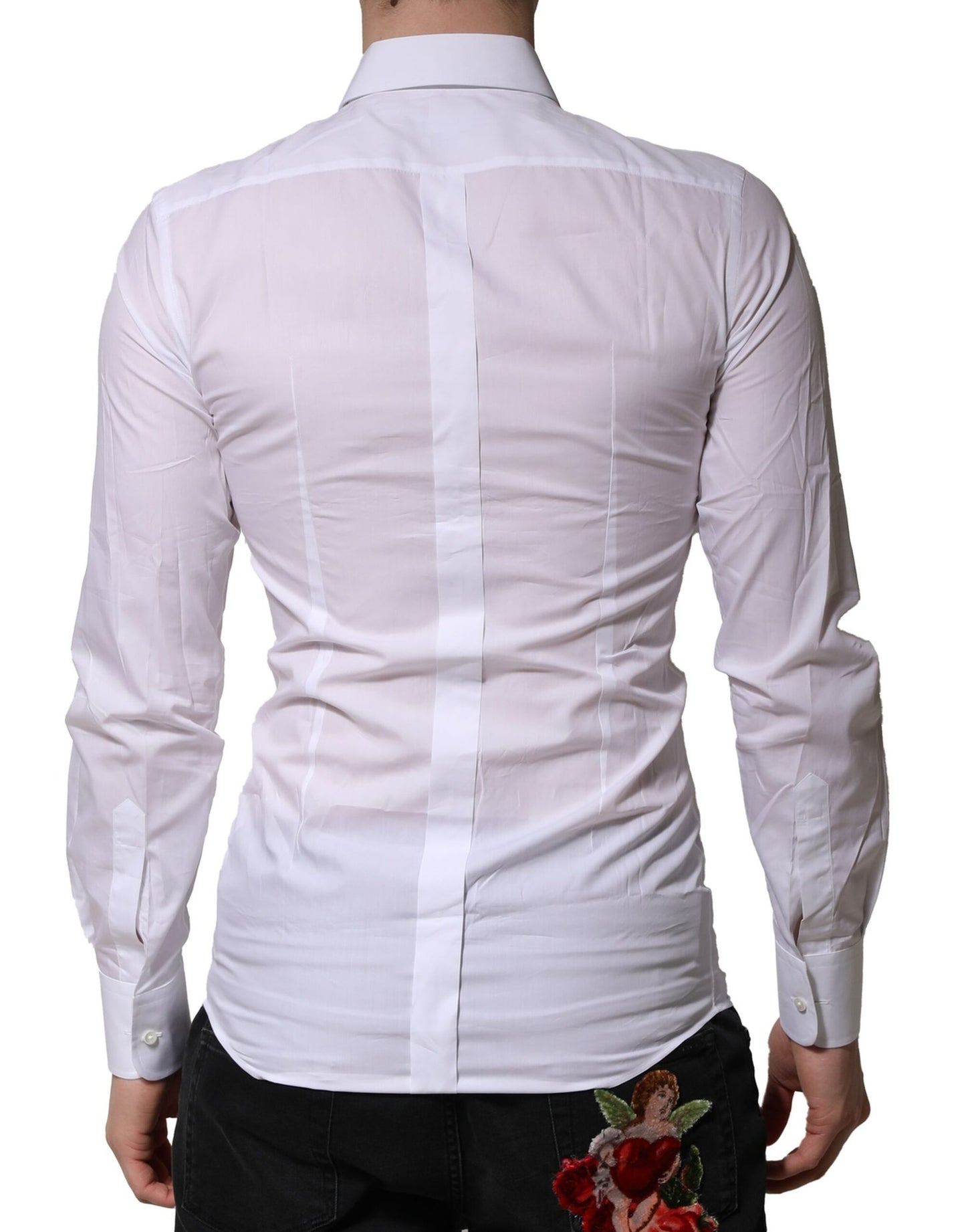 White GOLD Embellished Formal Men Dress Shirt