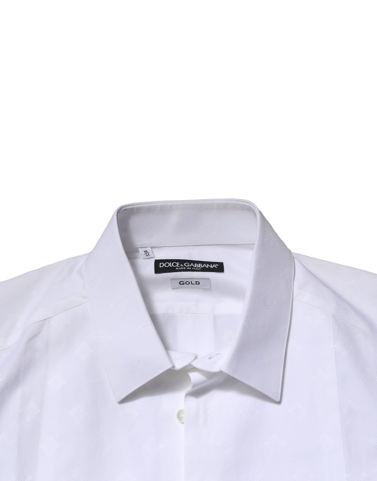 White Bib Cotton Poplin GOLD Formal Shirt
