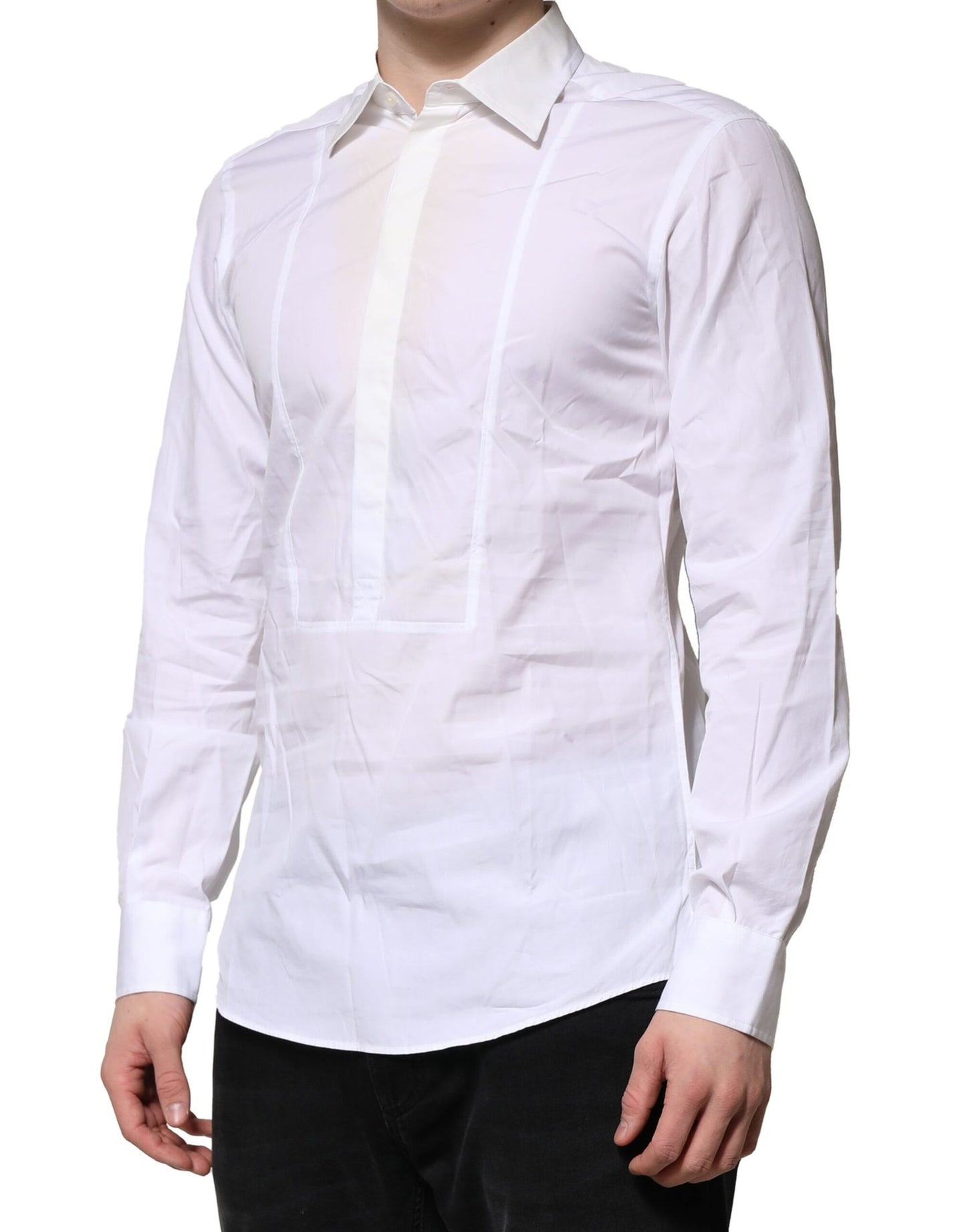 White Poplin Cotton Formal Men Dress Shirt