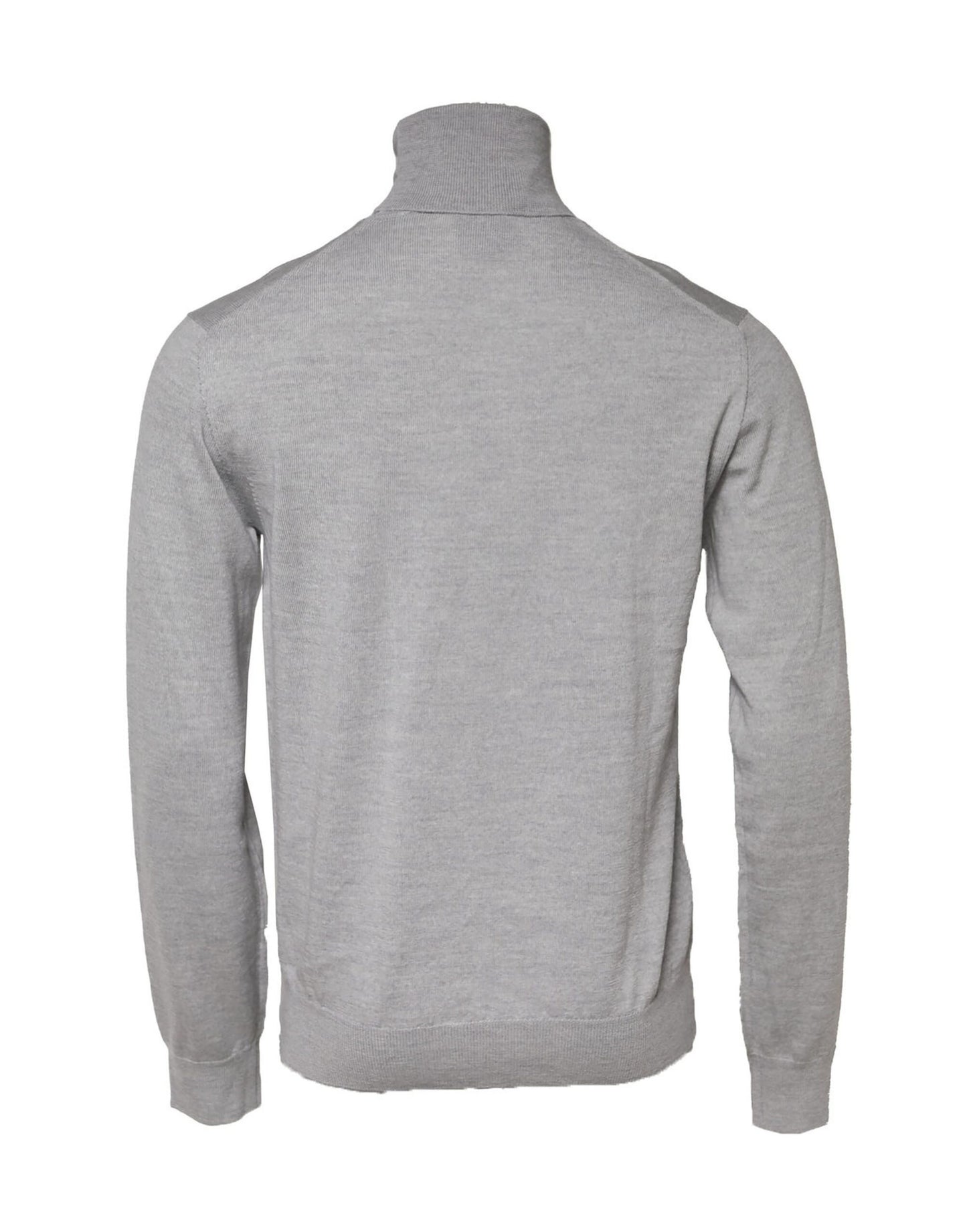 Gray Long Sleeve Turtleneck Pullover Sweater